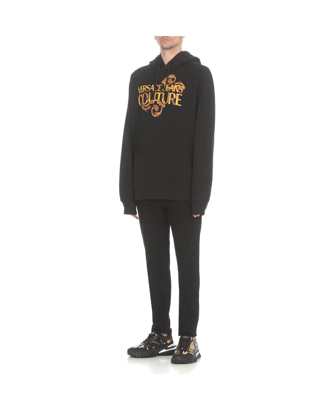 Versace Jeans Couture Baroque Hoodie - Black