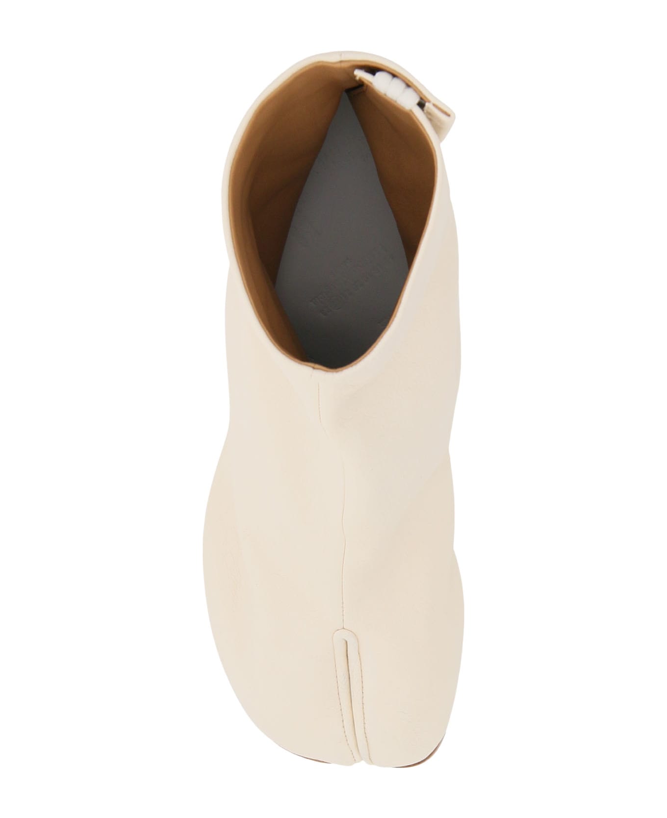 Maison Margiela Tabi Leather Ankle Boots - White