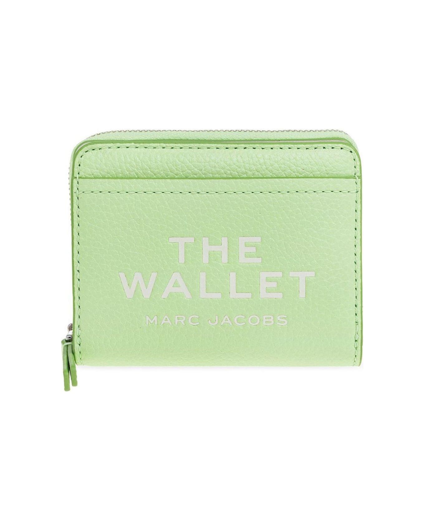 Marc Jacobs Logo Printed Zipped Mini Compact Wallet - GREEN