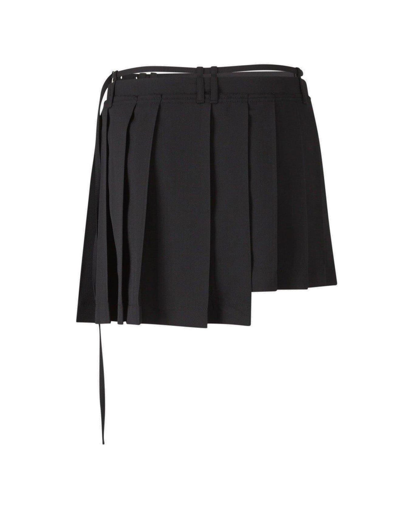 Acne Studios Low-rise Pleated Mini Skirt - 900 BLACK