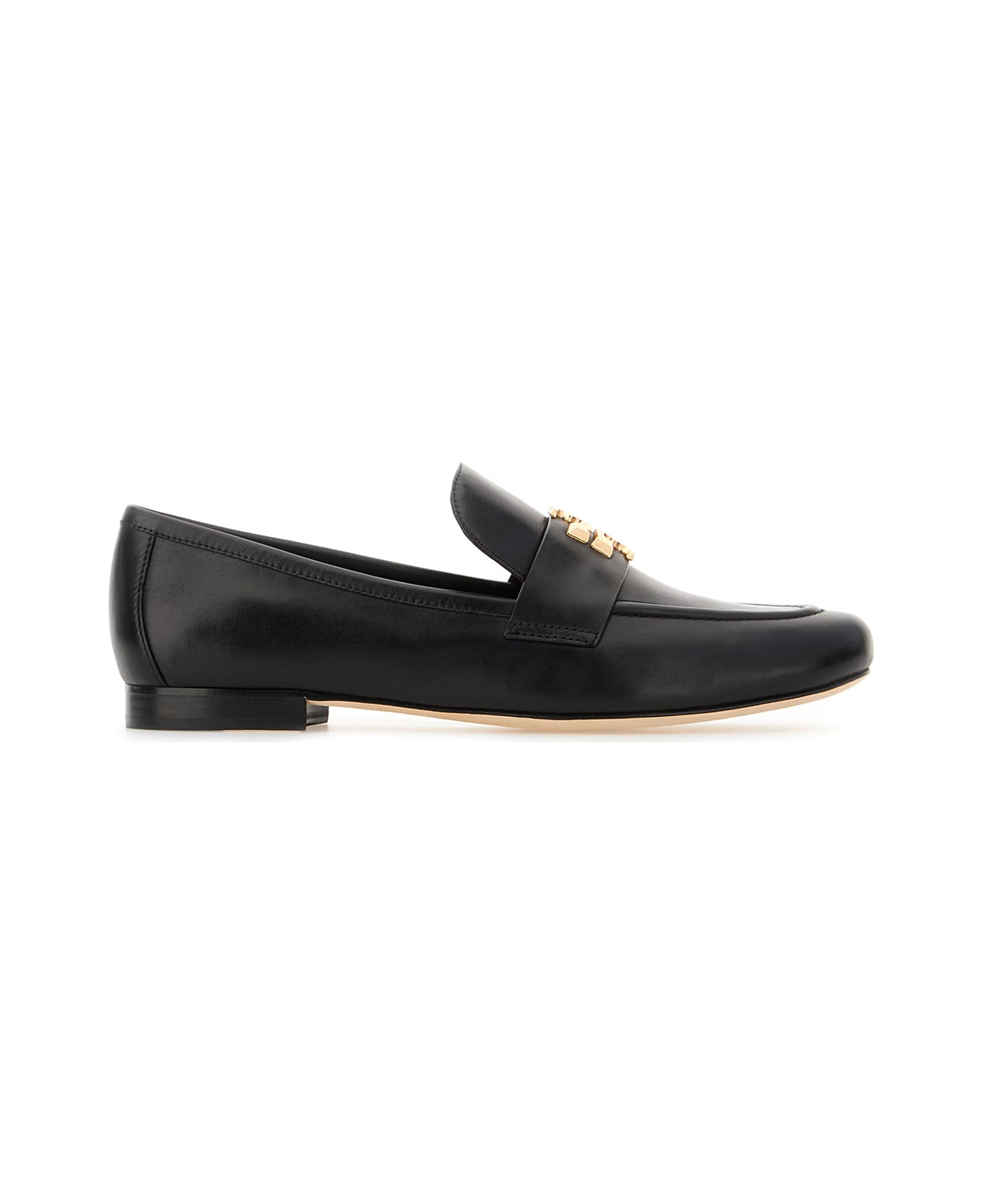 Tory Burch Black Leather Eleanor Loafers - PERFECT BLACK