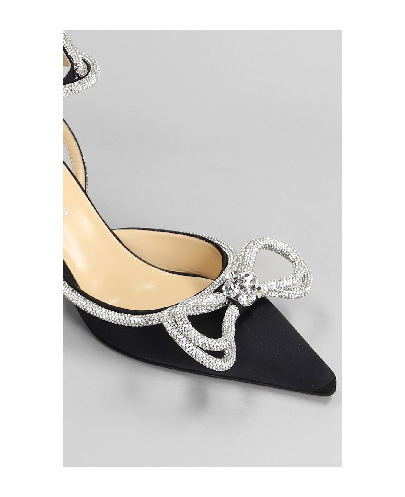 Mach & Mach Pumps In Black Silk - black