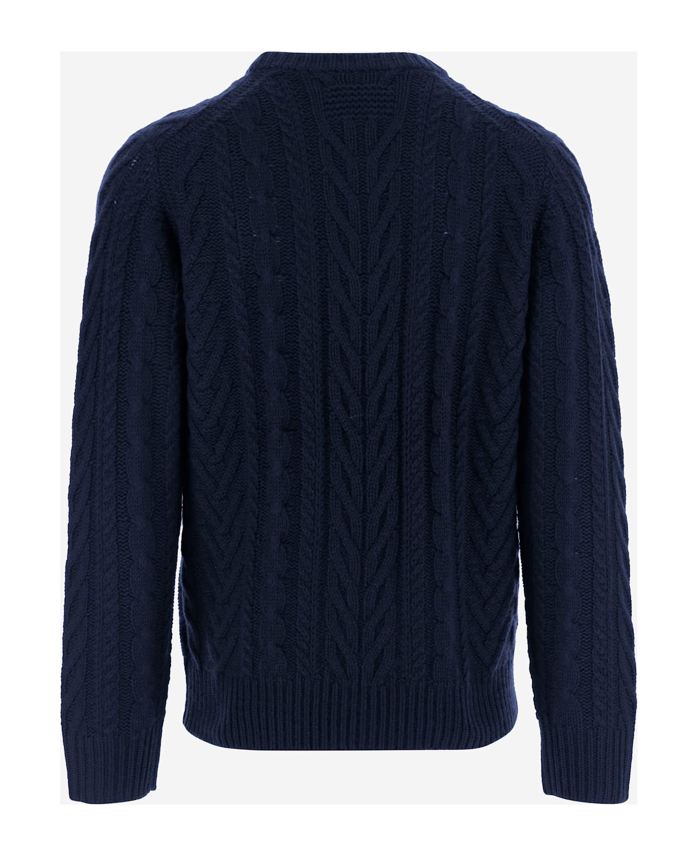 Guest in Residence Cashmere Sweater With Cable Knit - Blue