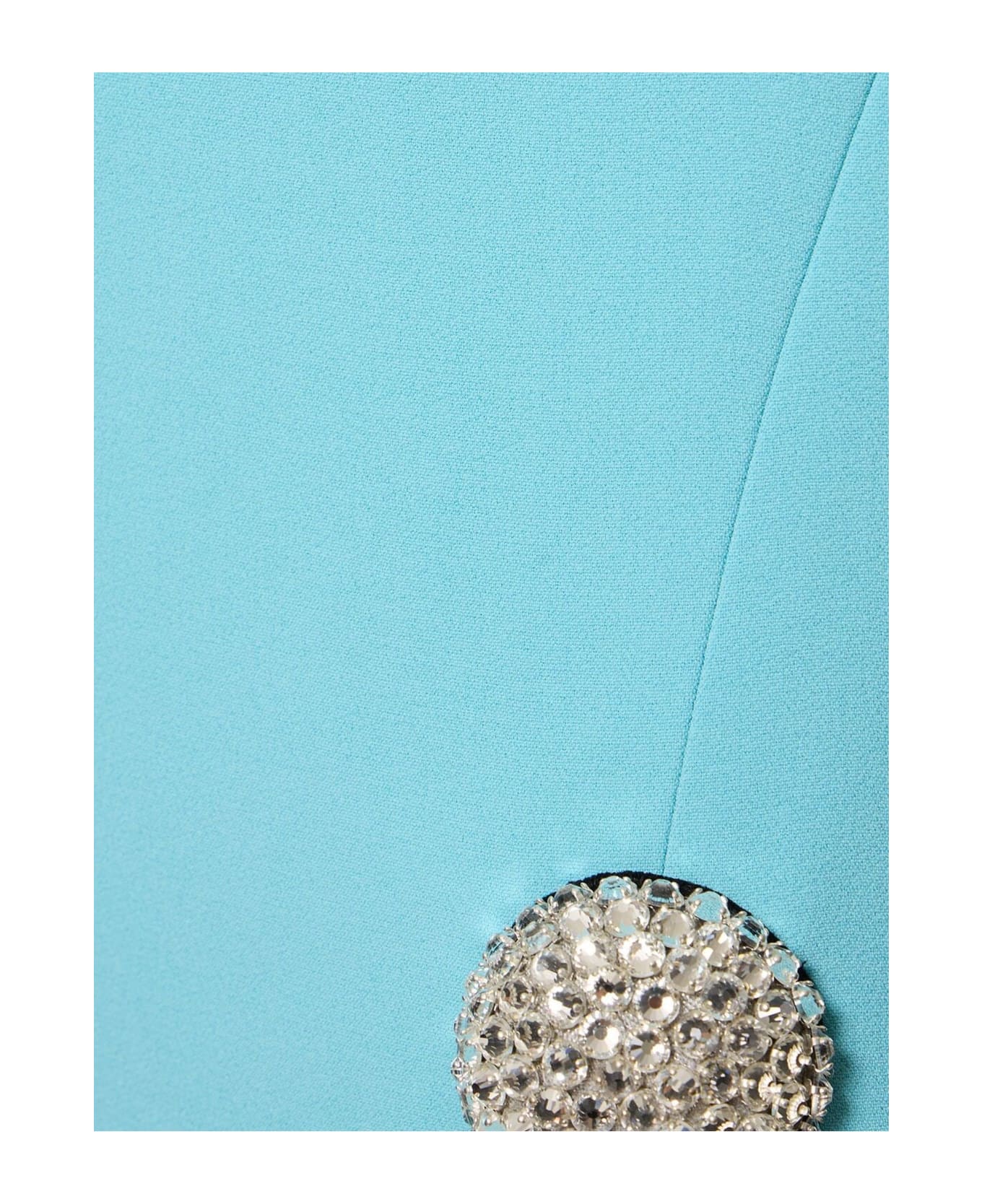 David Koma Crystal Ball One Shoulder Midi Dress - Blue