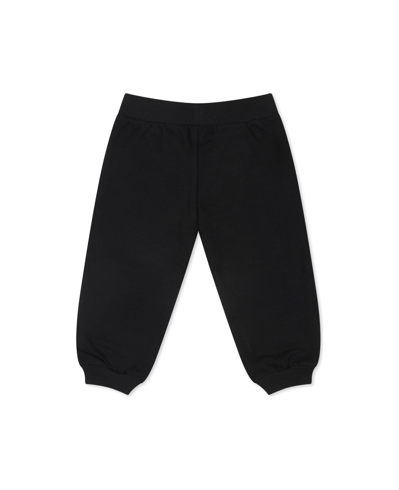 Moschino Black Trousers For Babykids With Logo - Black