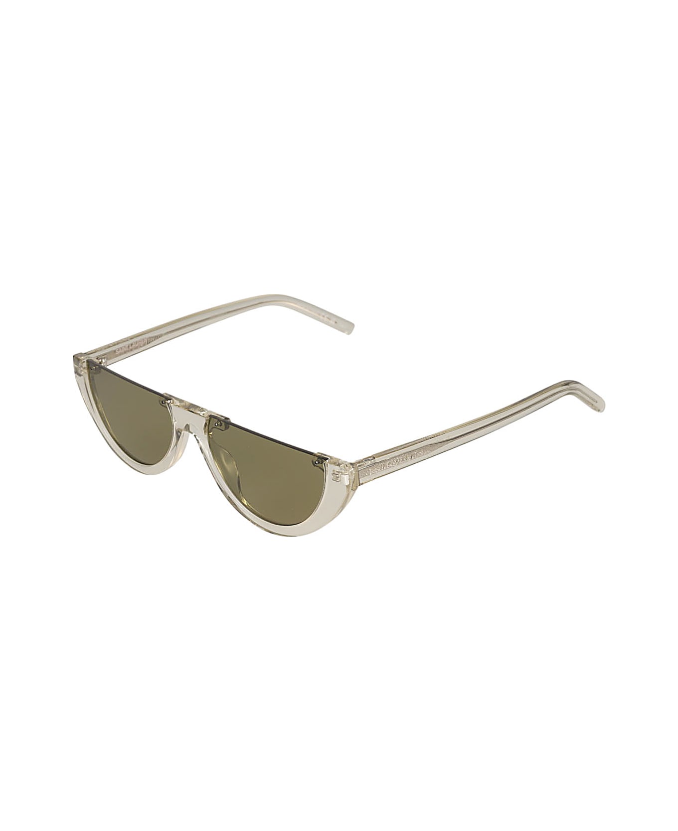 Saint Laurent Eyewear Straight Top Transparent Sunglasses - Green