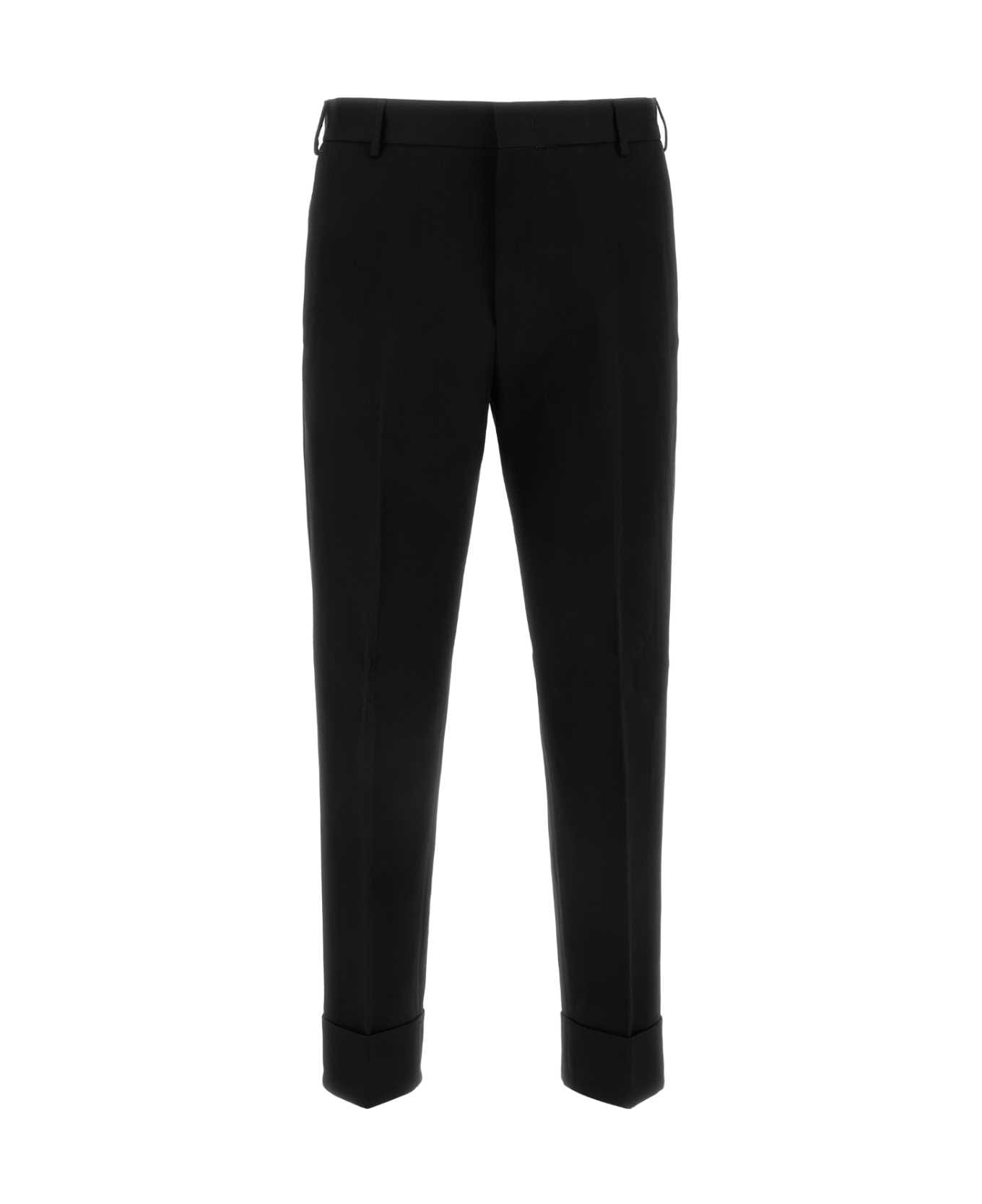 PT Torino Black Cotton Pant - NERO