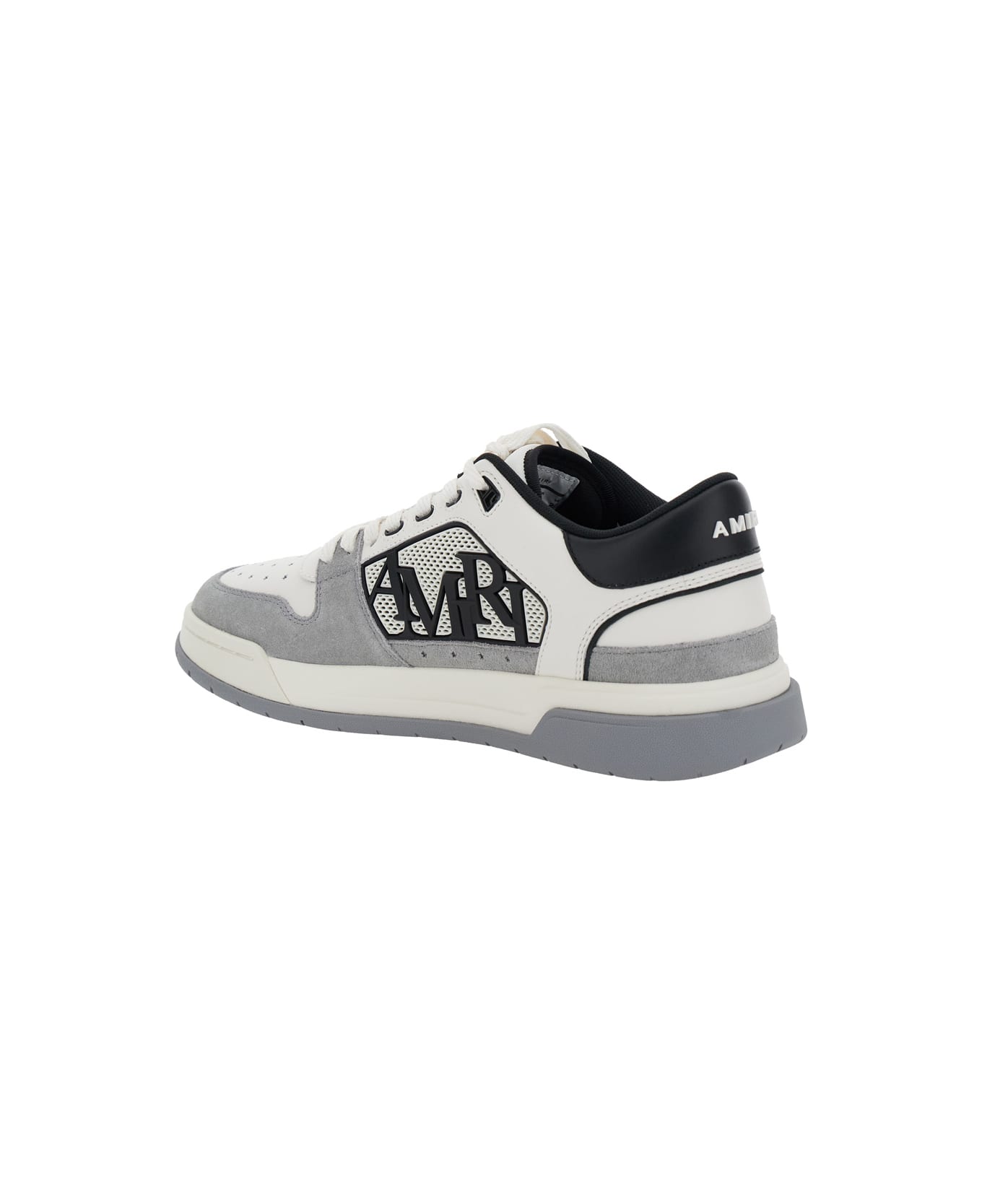 AMIRI Grey Low Top Sneakers With Logo Lettering In Tech Fabric And Leather Man - Multicolor