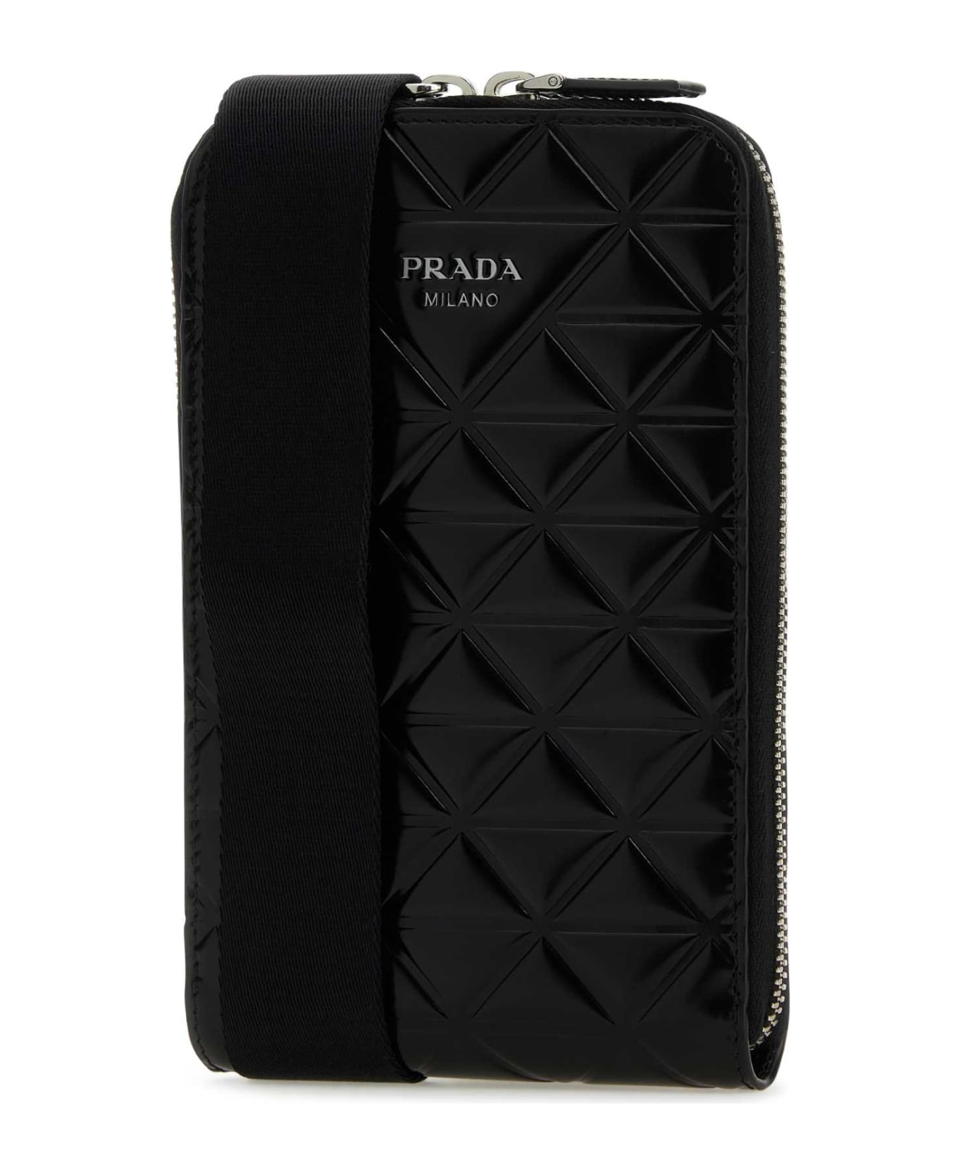 Prada Black Leather Phone Case - NERO