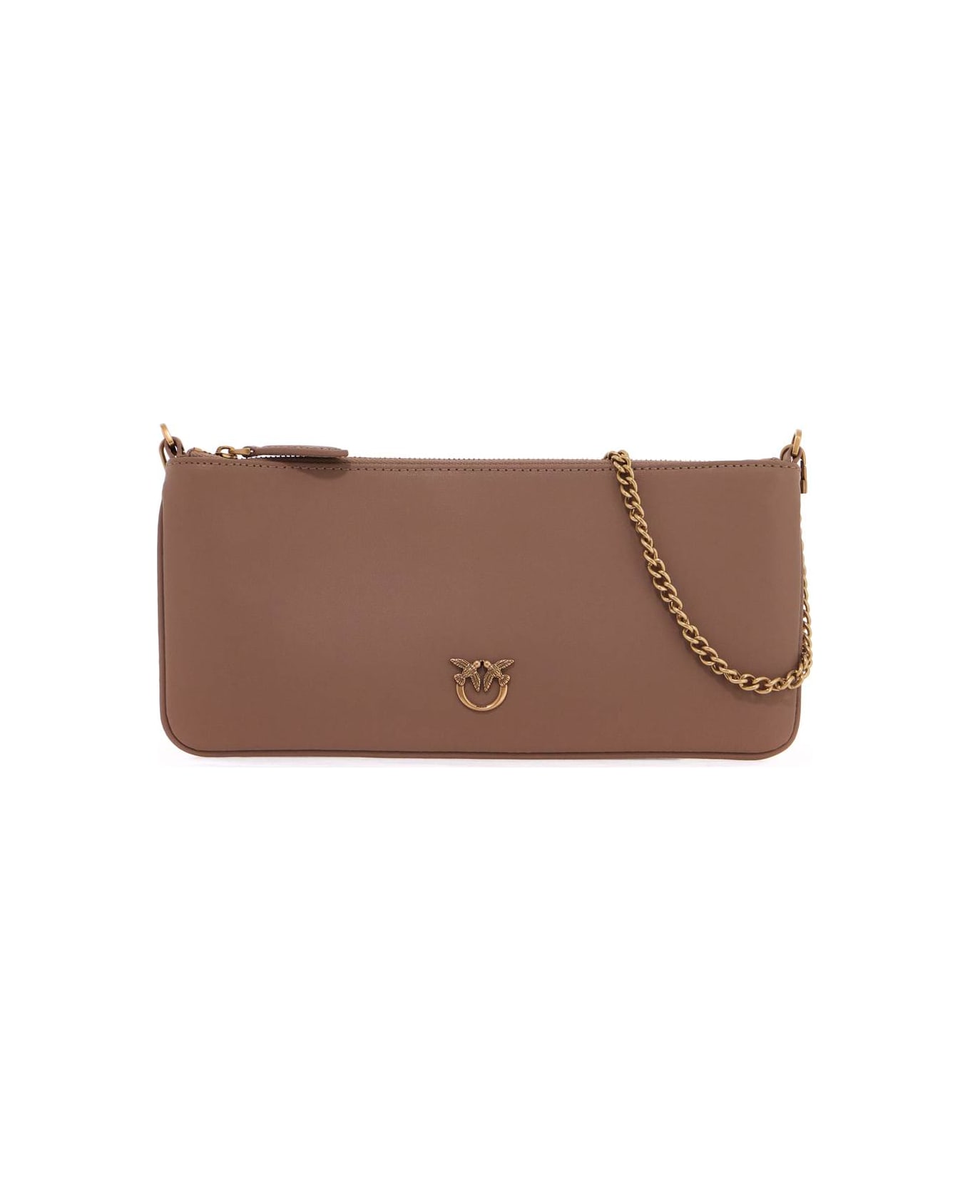 Pinko Horizontal Flat Bag - BISCOTTO ZENZERO-ANTIQUE GOLD (Beige)
