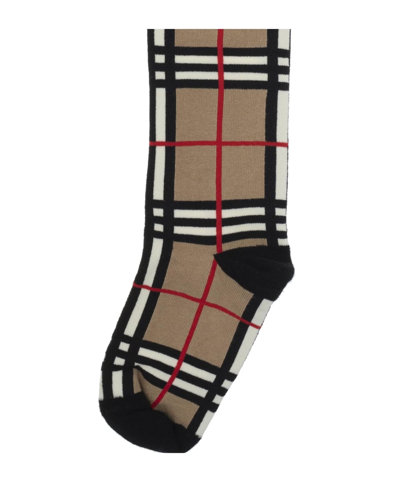 Burberry Checked Tights - Beige