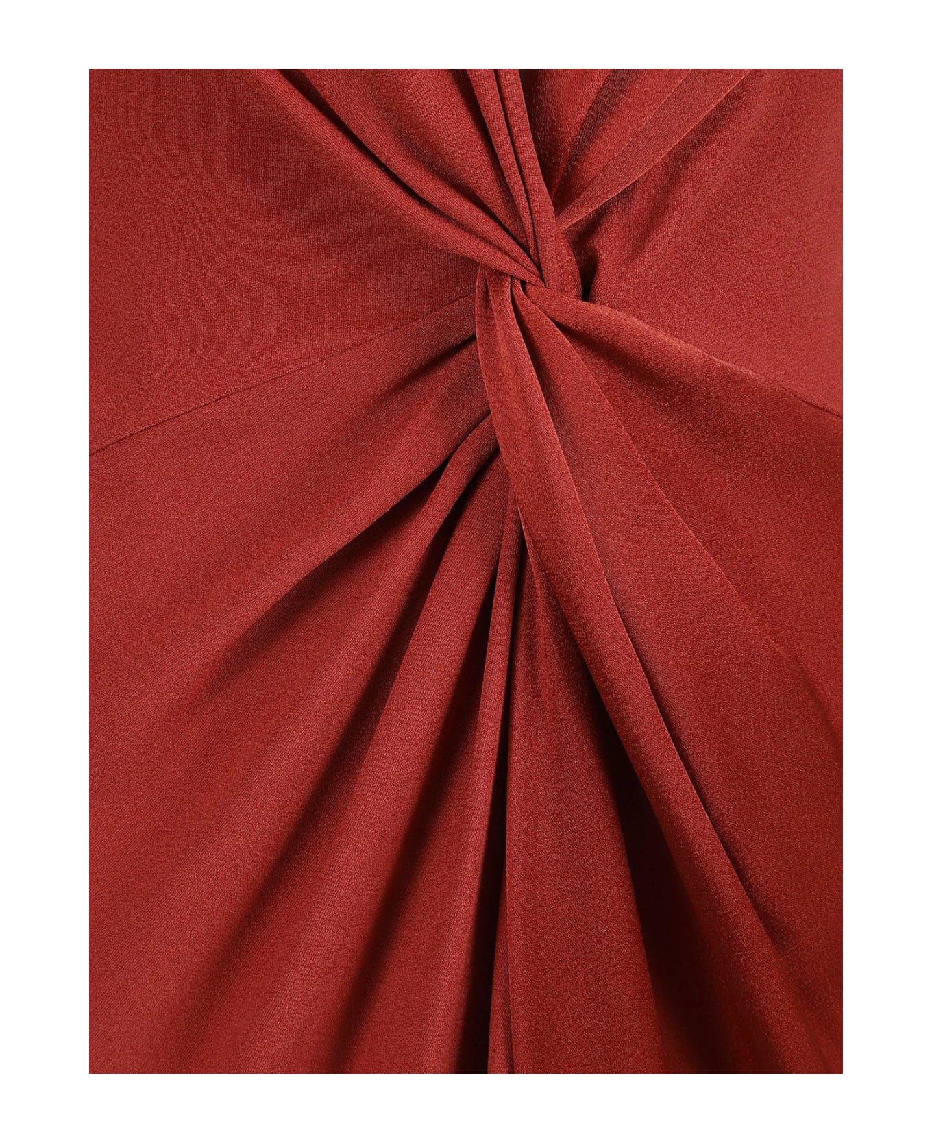 Max Mara Pilard V-neck Sleeveless Dress - Red