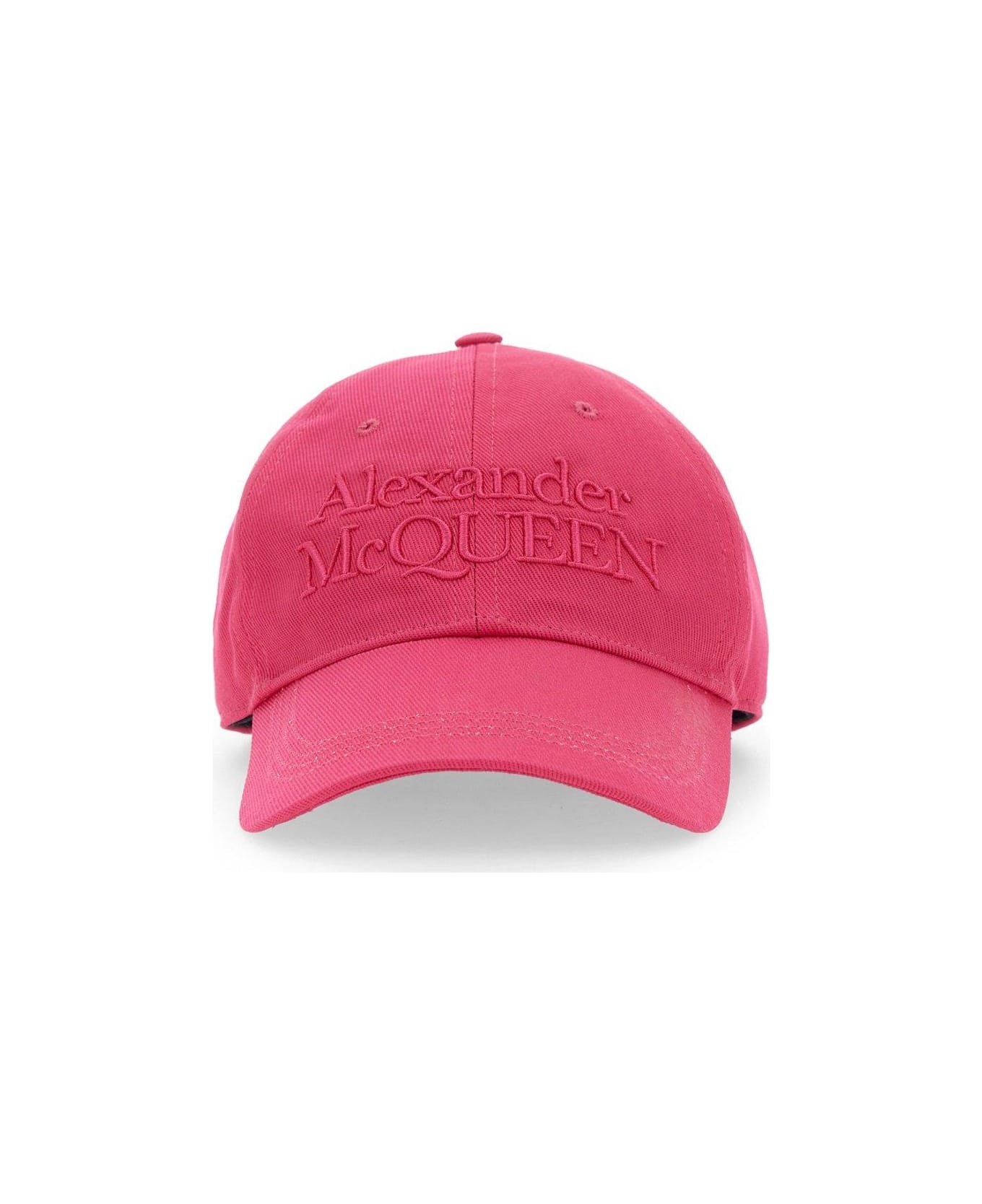 Alexander McQueen Logo Embroidered Baseball Cap - Fuchsia 帽子