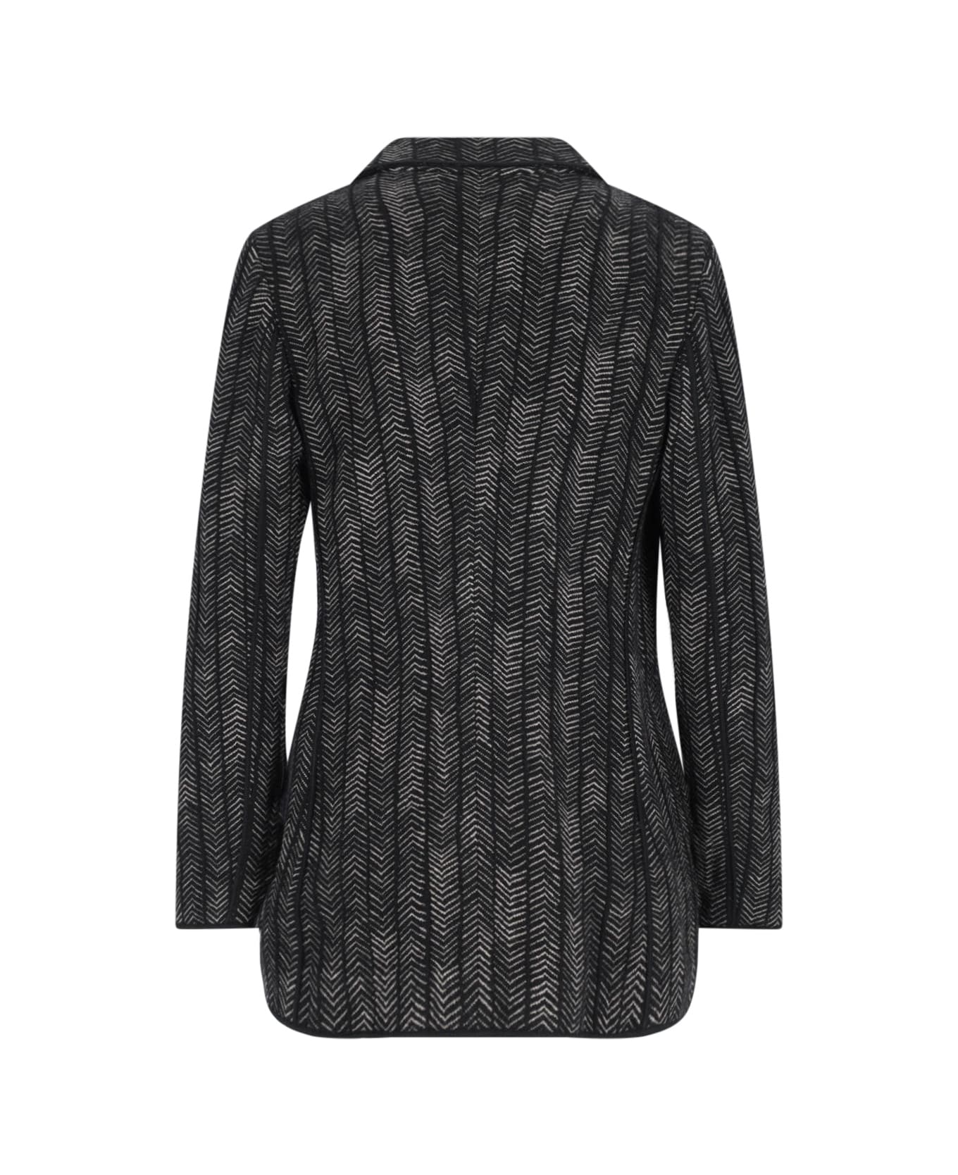 Giorgio Armani Double-breasted Cashmere And Viscose Blazer - Black  