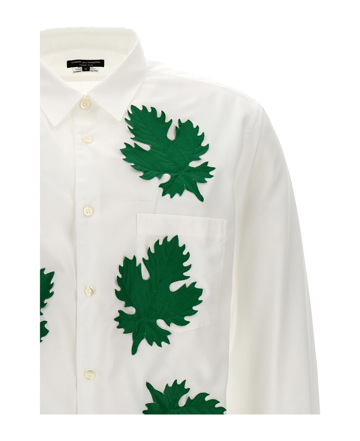 Comme Des Garçons Homme Plus Foliage Application Shirt - White