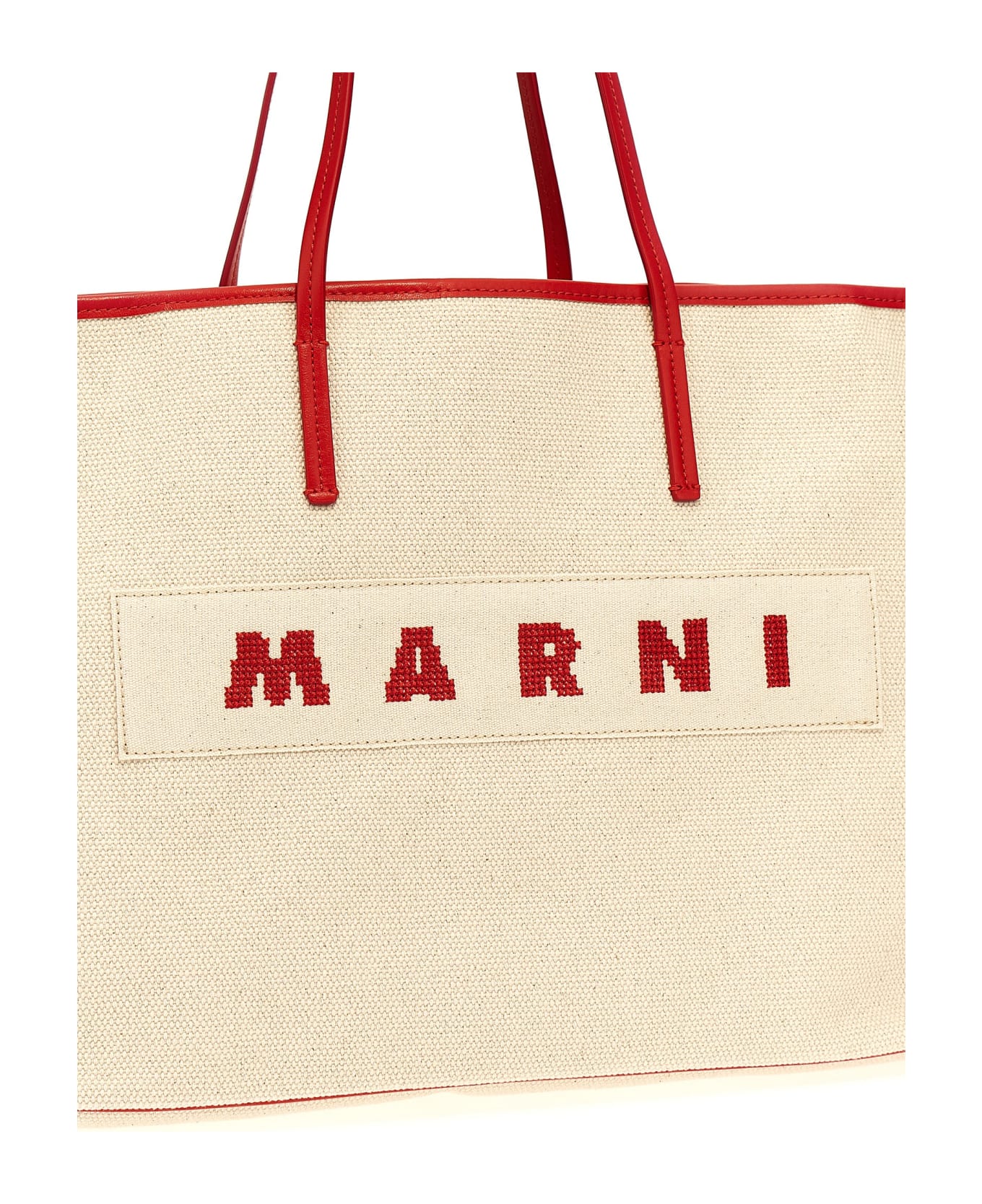 Marni Logo Canvas Shopping Bag - Multicolor トートバッグ