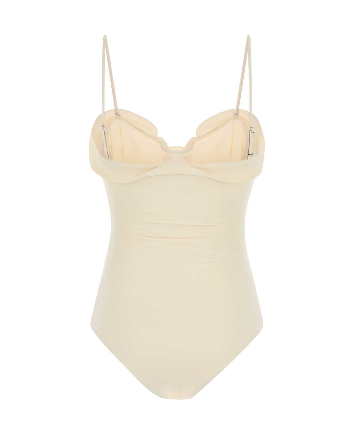 Magda Butrym Cream Stretch Nylon Swimsuit | italist, ALWAYS