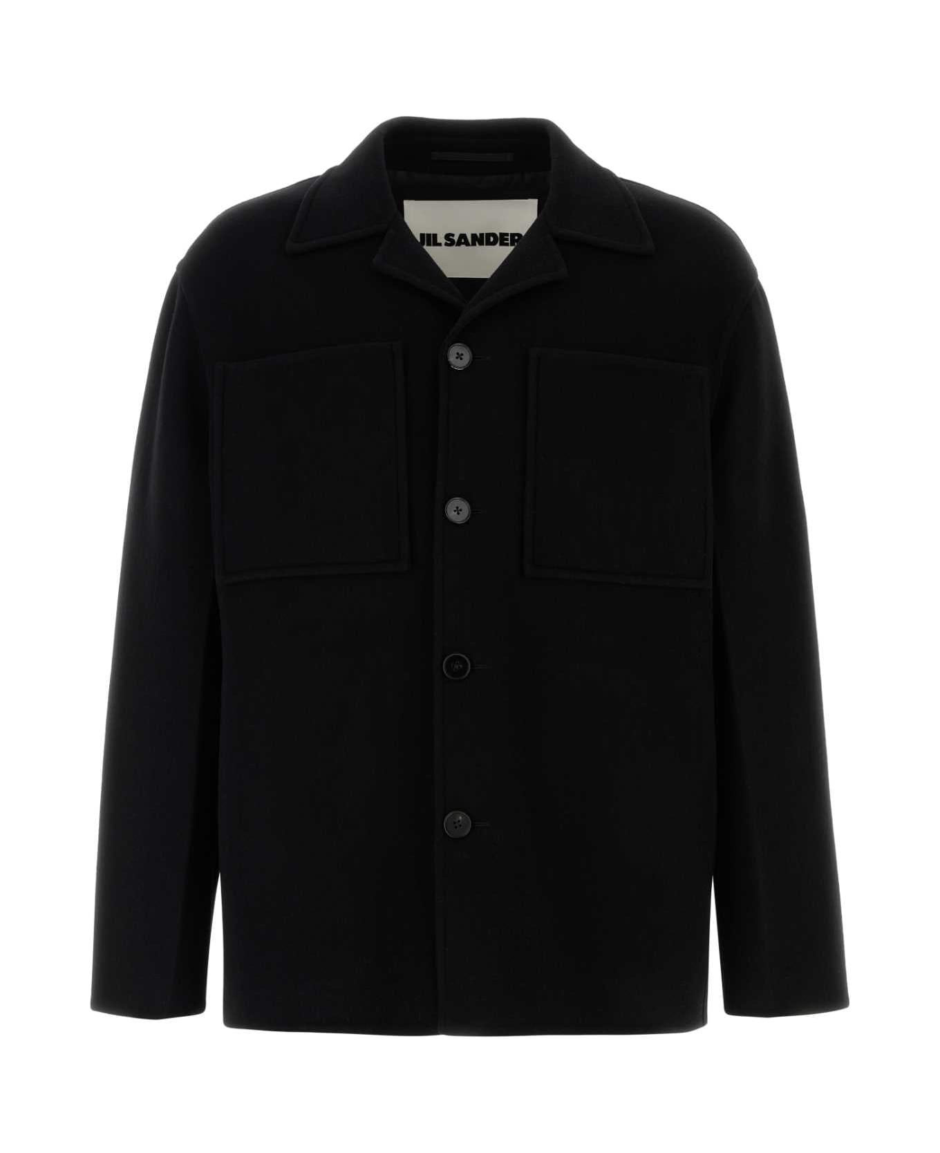 Jil Sander Black Wool Jacket - BLACK