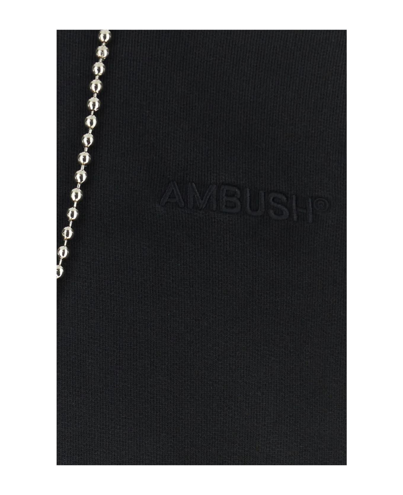AMBUSH Black Cotton Oversize Sweatshirt - Tap Shoe T フリース