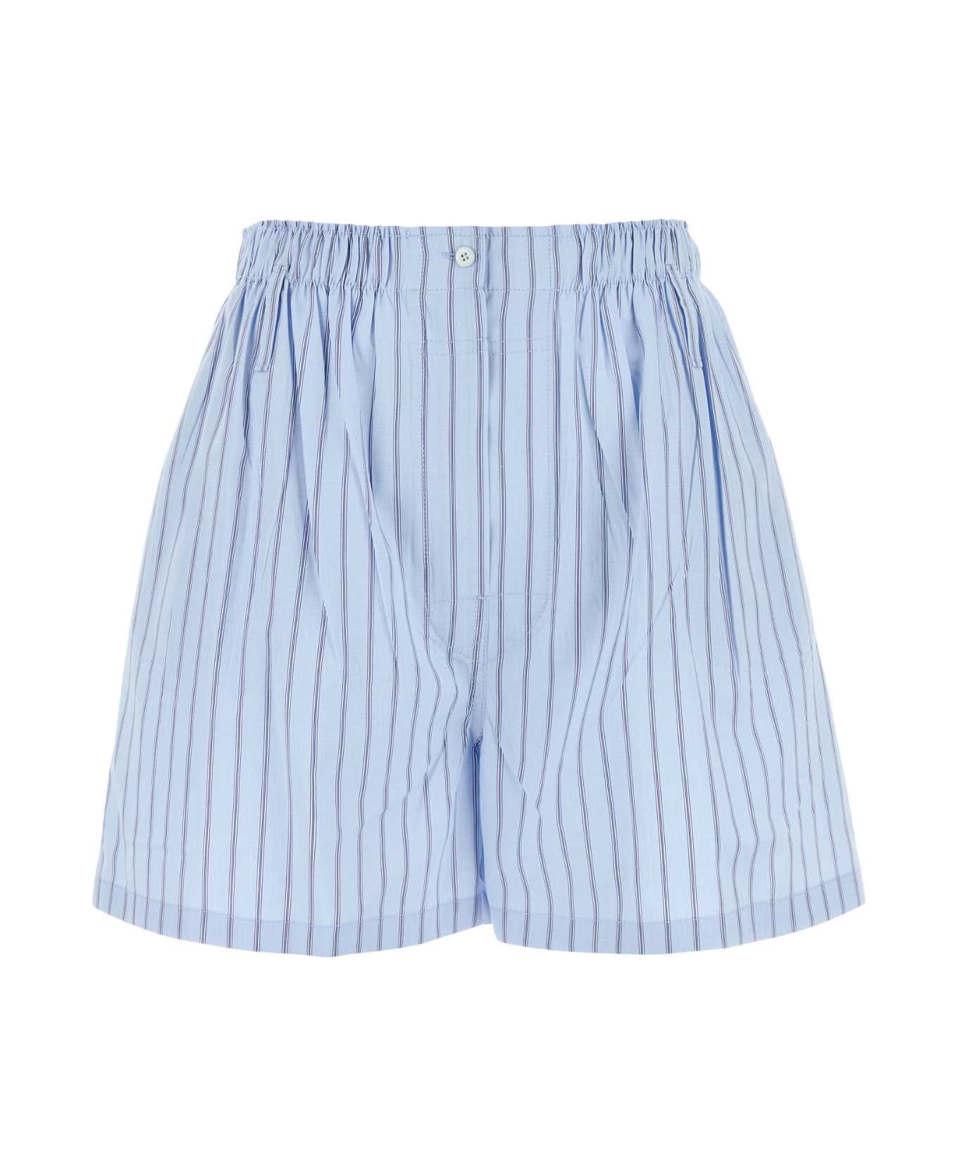 Prada Embroidered Poplin Shorts - ASTRO+BLU