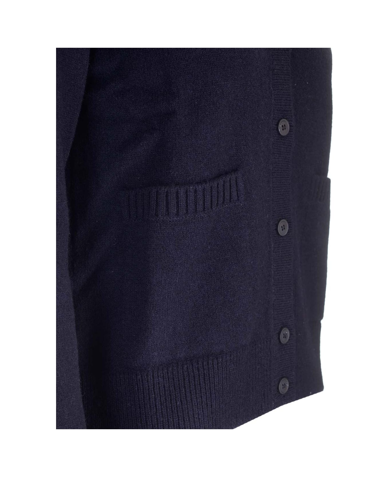 Maison Kitsuné Wool Knit Cardigan - Blue