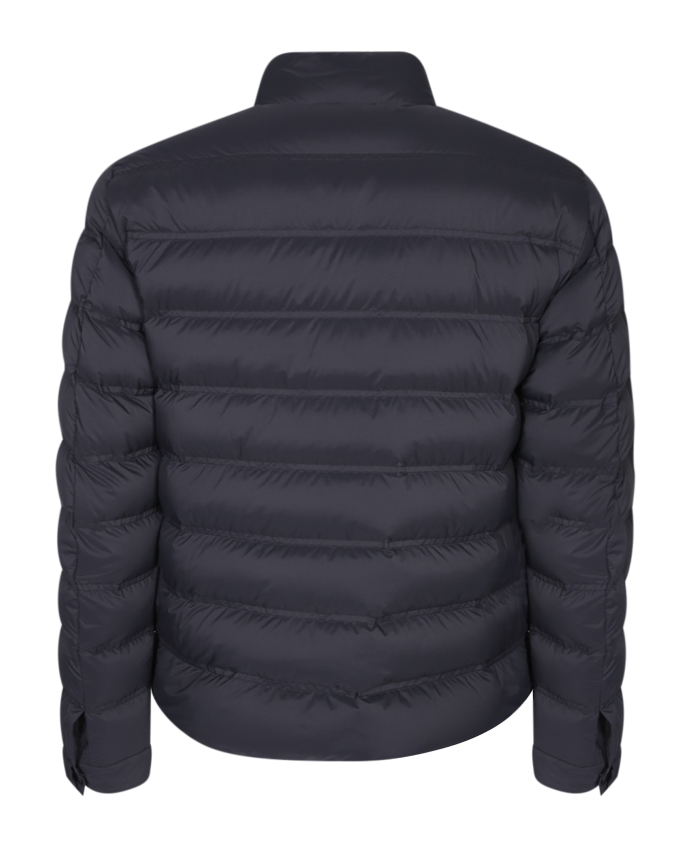 Moncler Logo Detailed Zip-up Padded Jacket - Black