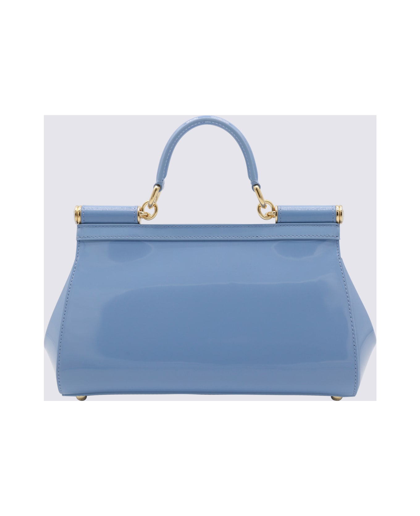 Dolce & Gabbana Blue Leather Miss Sicily Top Handle Bag - Carta da zucchero