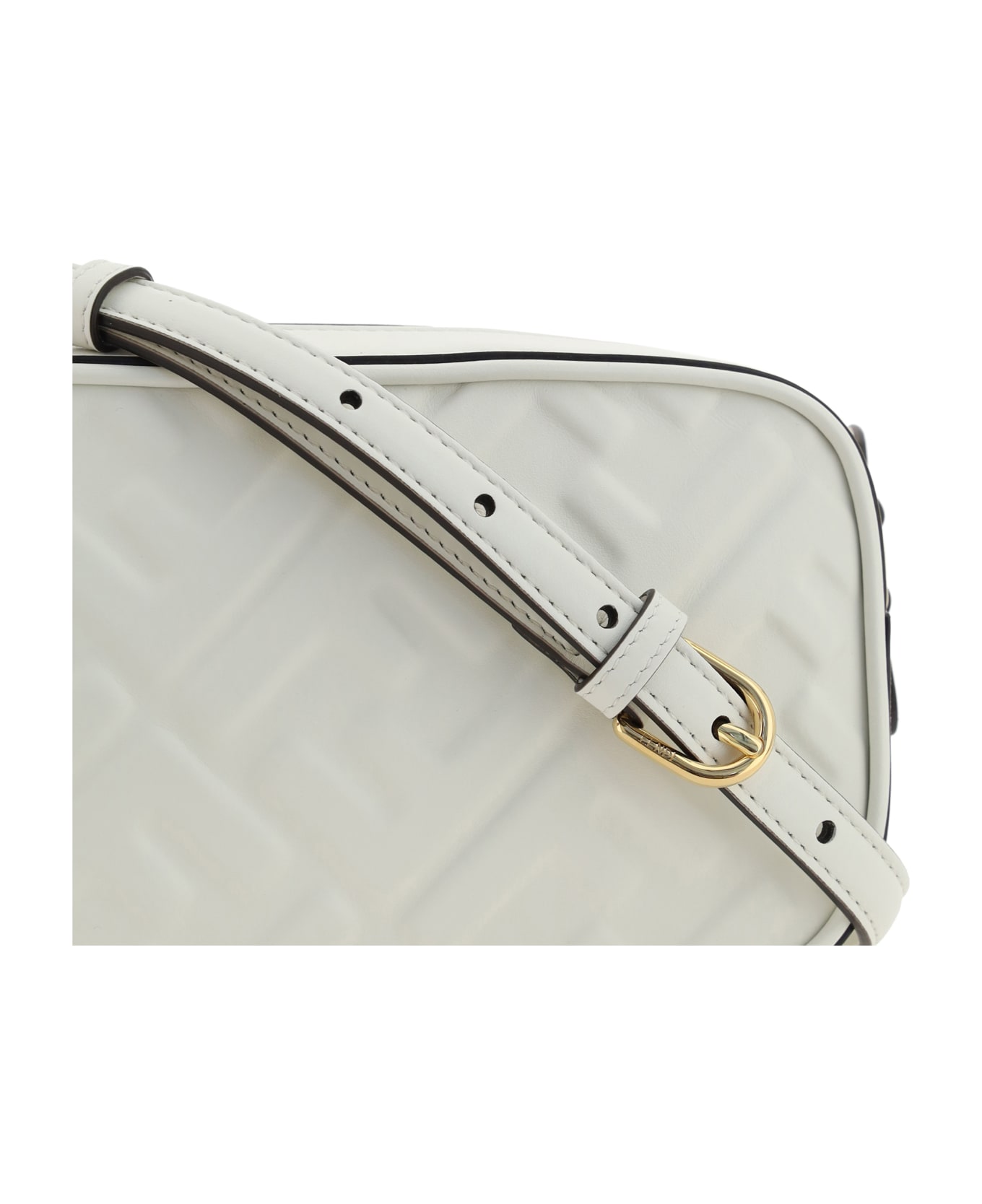 Fendi Camera Case Shoulder Bag - Bianco+oro Soft バッグ