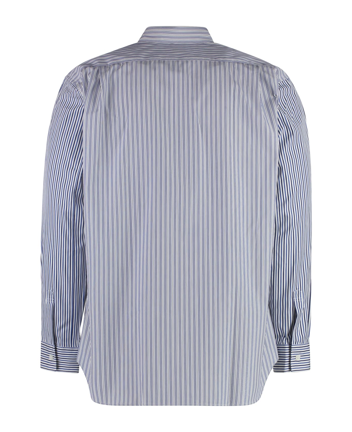 Comme des Garçons Shirt Striped Cotton Shirt - blue