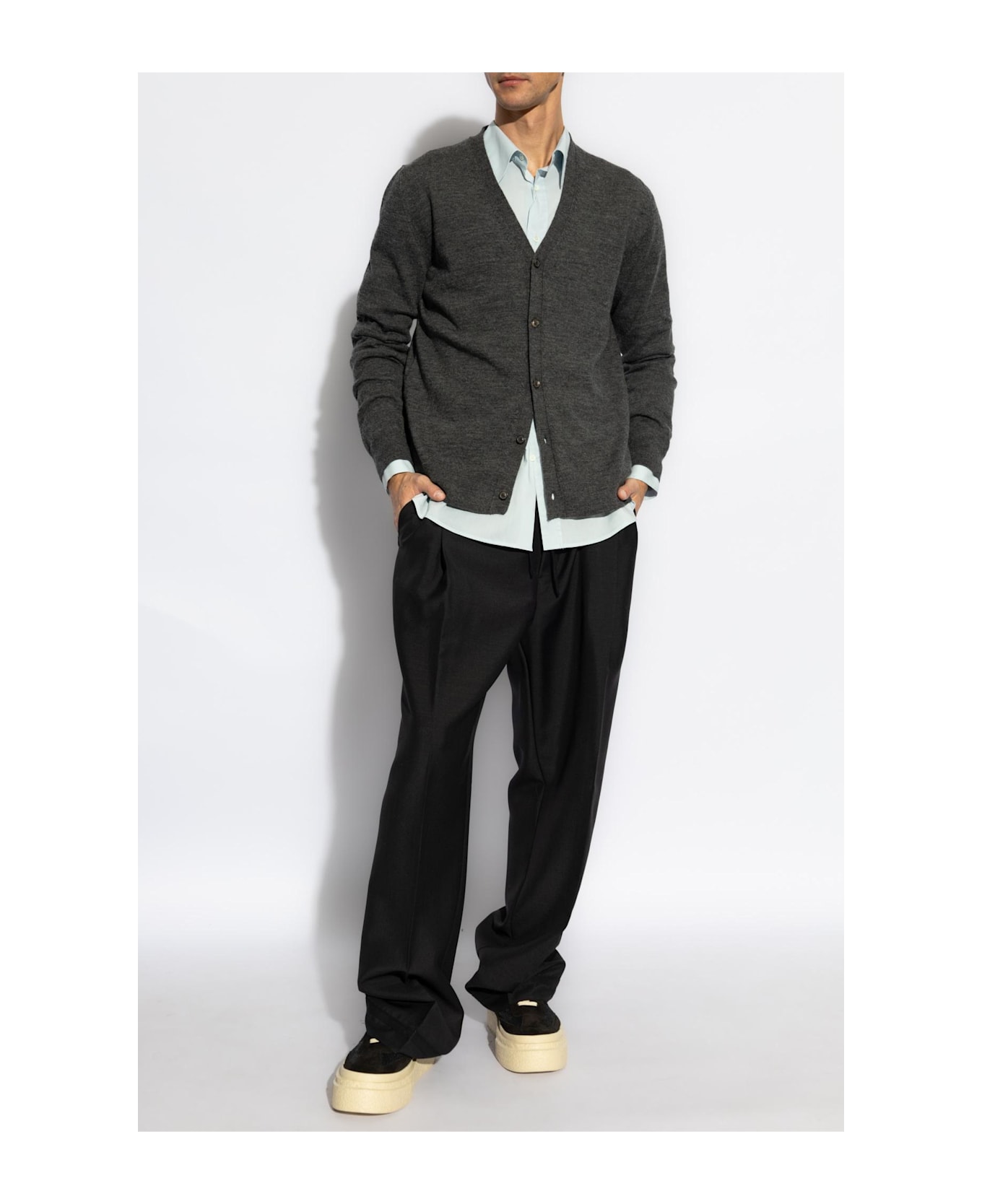 Maison Margiela Wool Cardigan - GREY