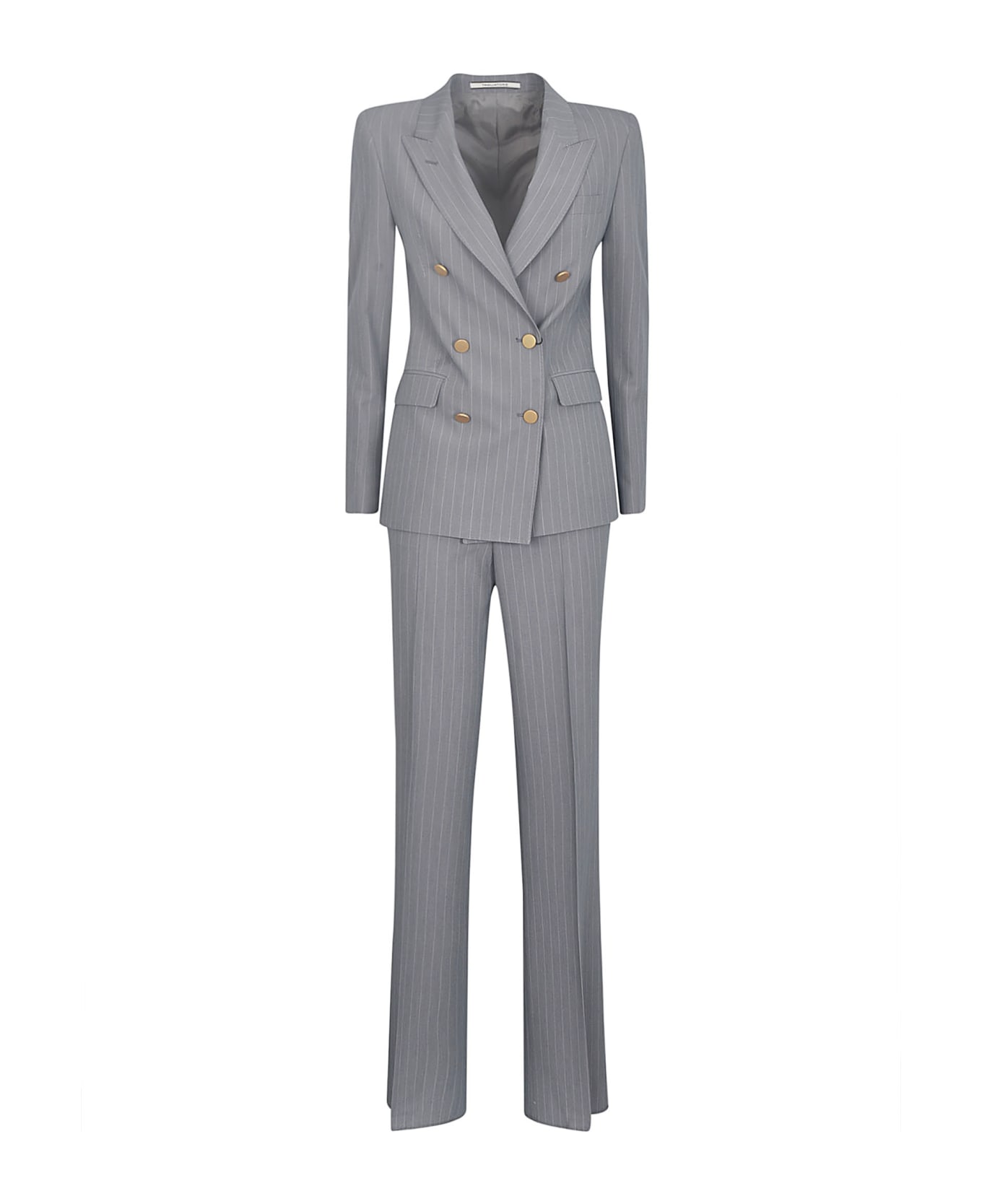 Tagliatore Double-breast Stripe Suit - Grey