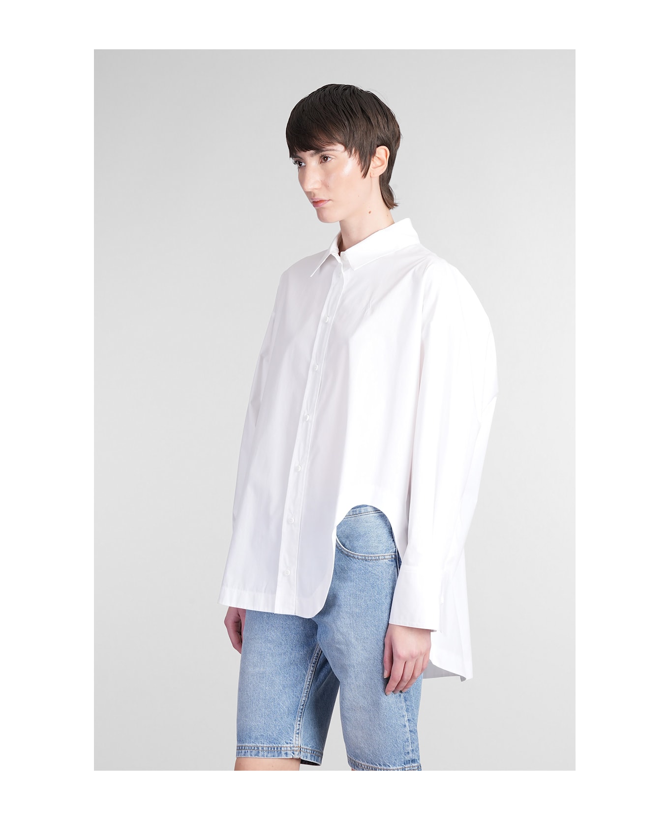 The Attico Shirt In White Cotton - white