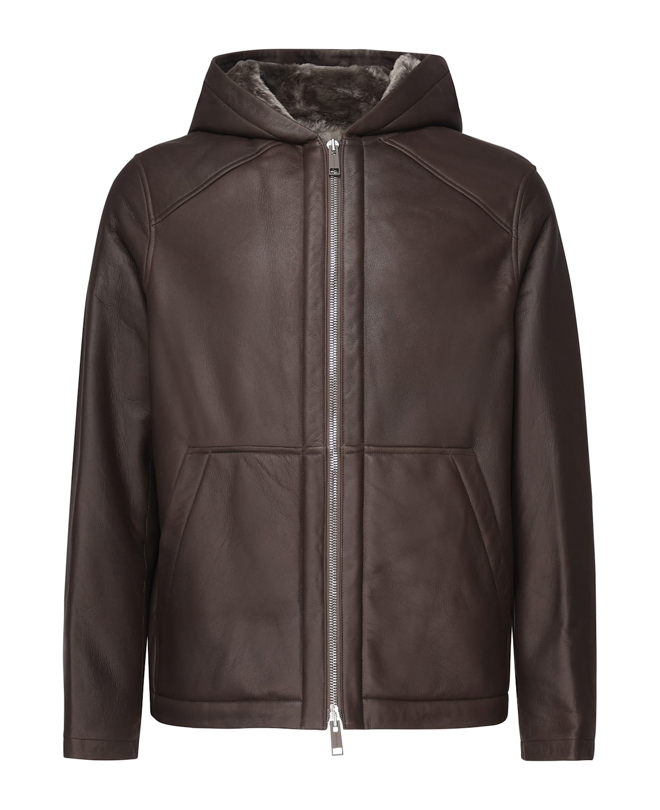 Yves Salomon Leather Jacket With Hood - ALPES