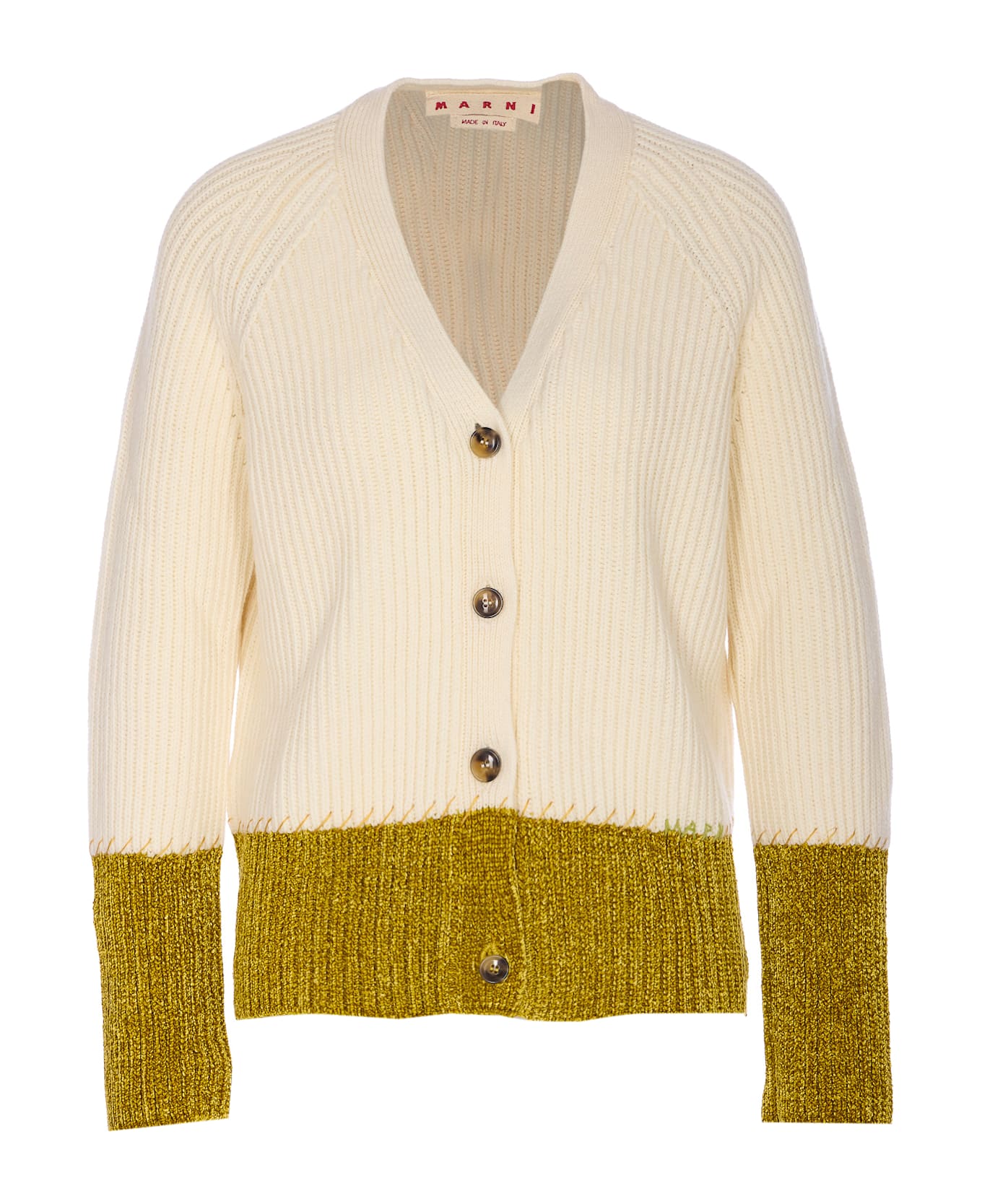 Marni Knitted Cardigan - White