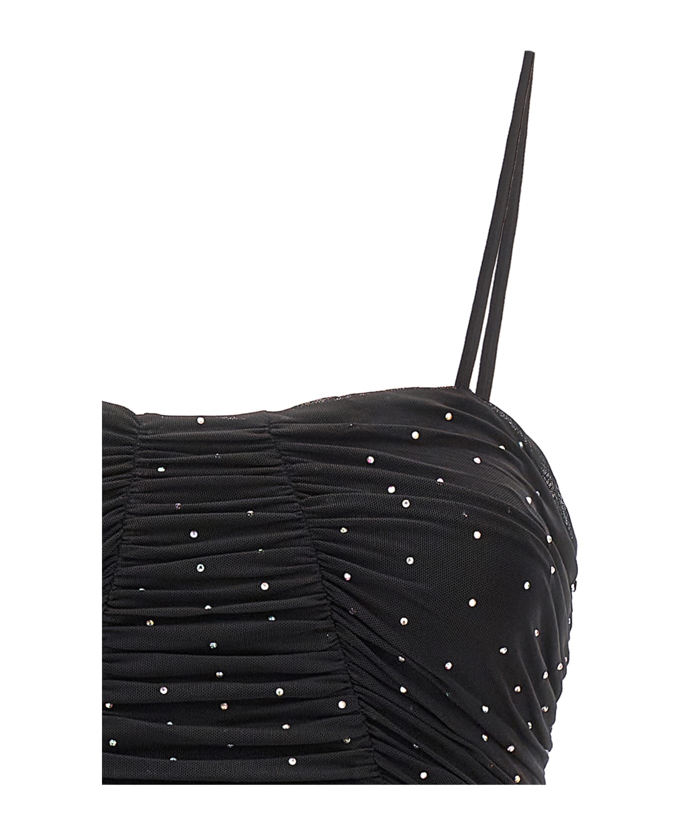 Rotate by Birger Christensen 'mesh Midi' Dress - Black  