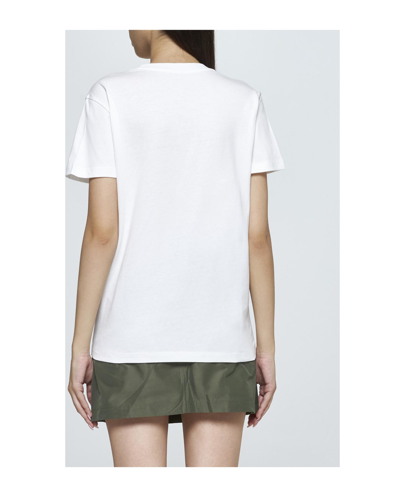 Moncler Logo Cotton T-shirt - Bianco