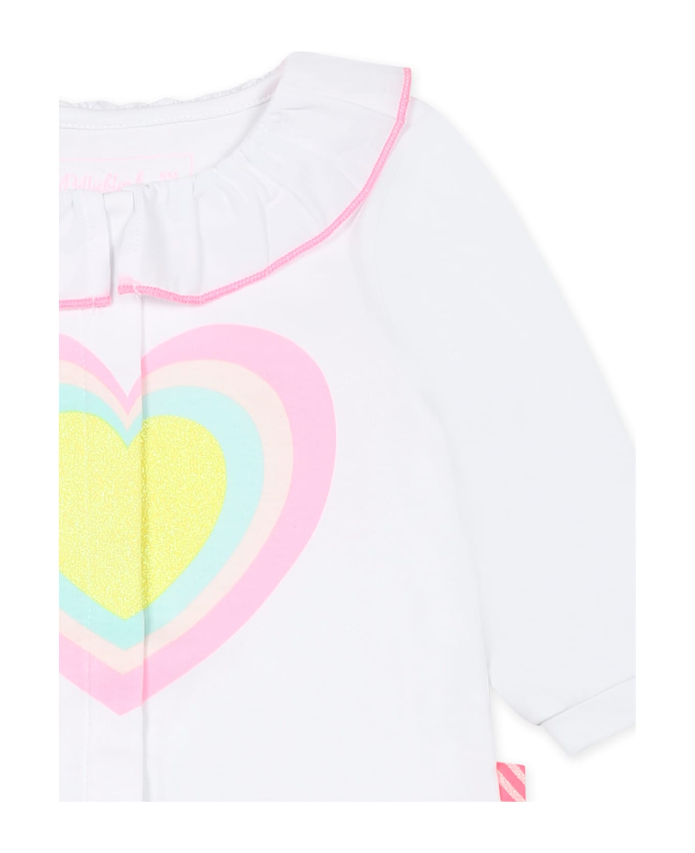 Billieblush White Babygrow For Baby Girl With Heart - White