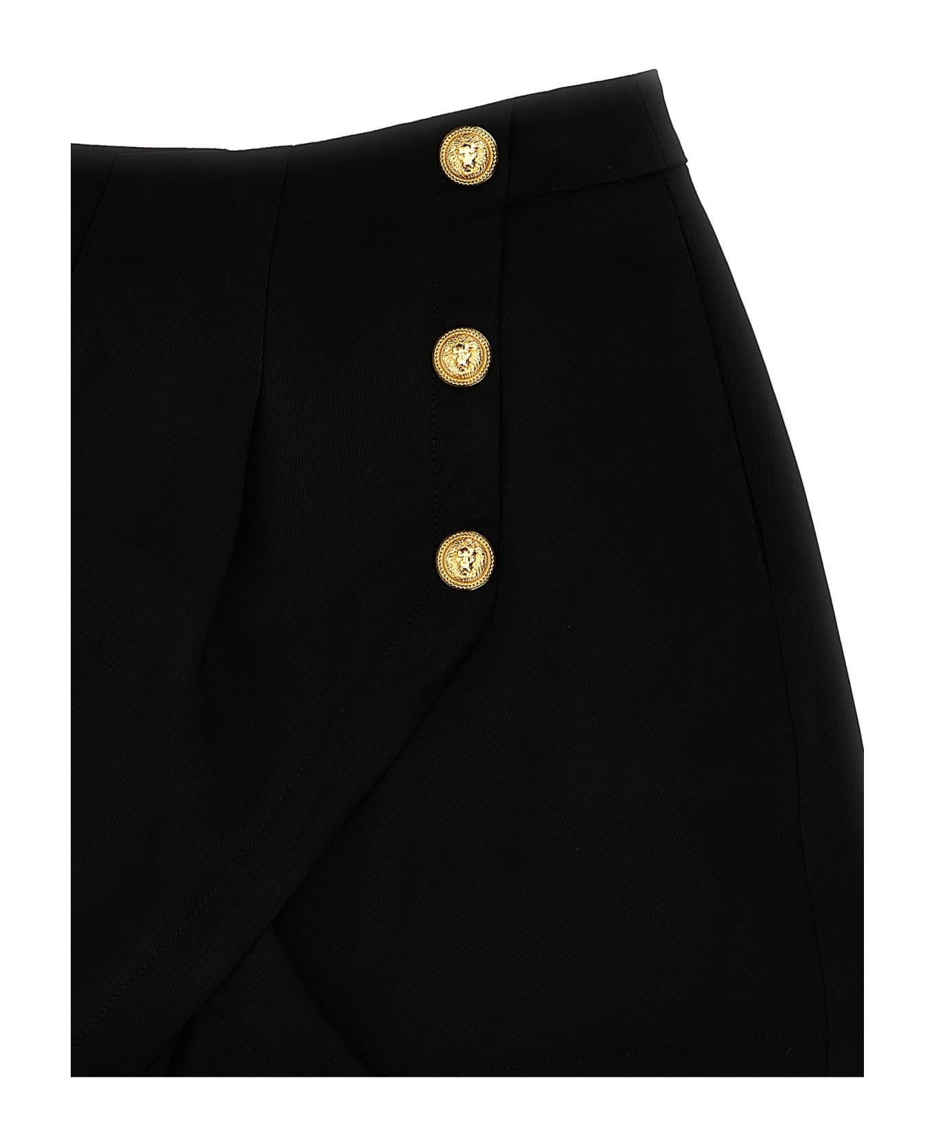 Balmain Logo Buttons Shorts - Black  