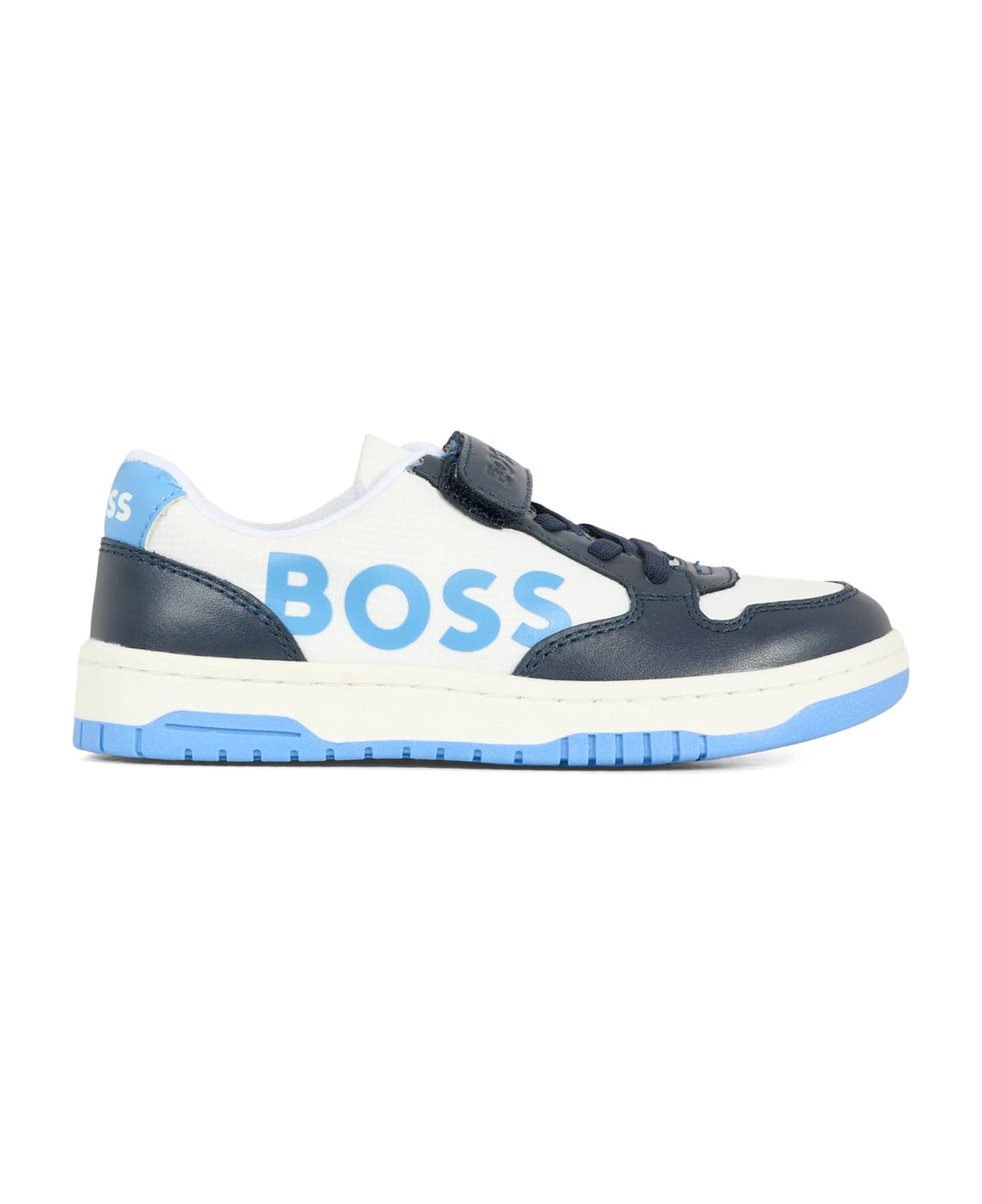 Hugo Boss Light Blue Sneakers For Boy With Logo - Light Blue