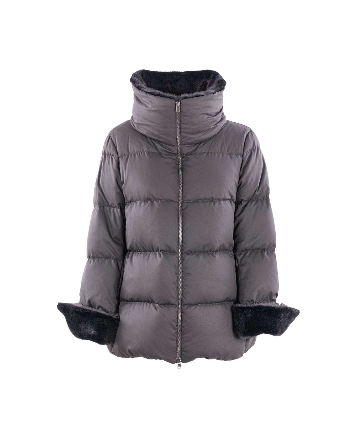 Herno High Neck Padded Coat - BLACK