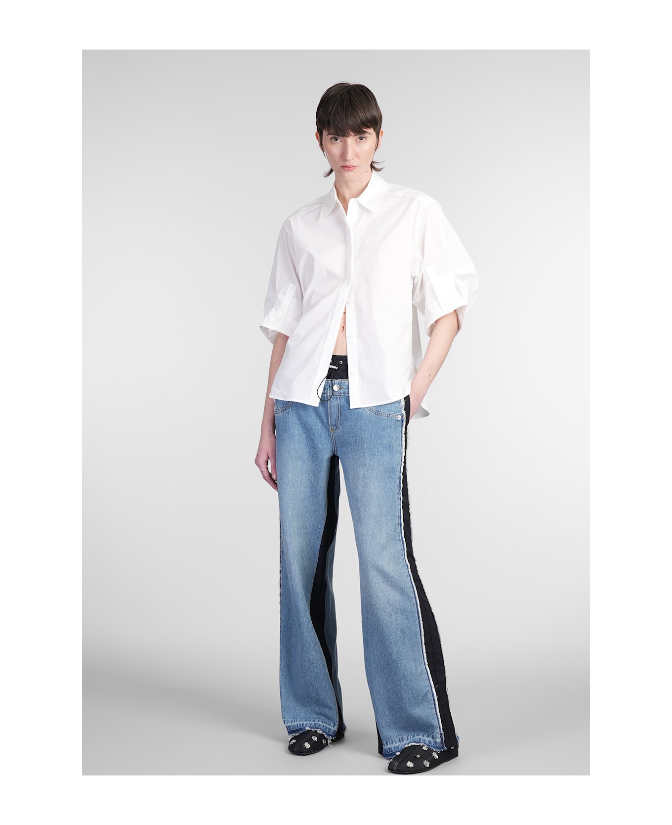 Simkhai Shia Jeans In Blue Denim - blue