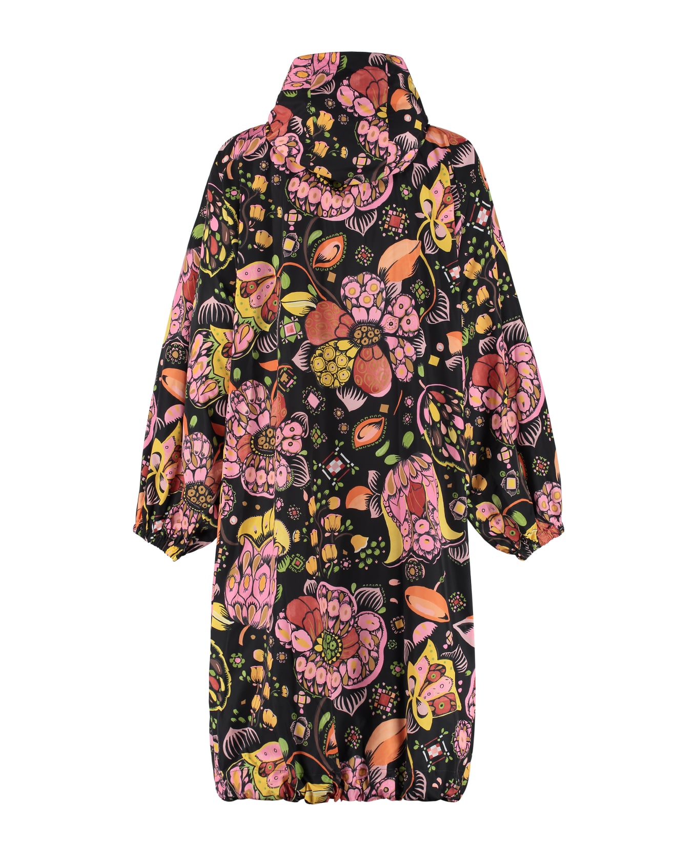 La DoubleJ Hooded Techno Fabric Raincoat - Multicolor