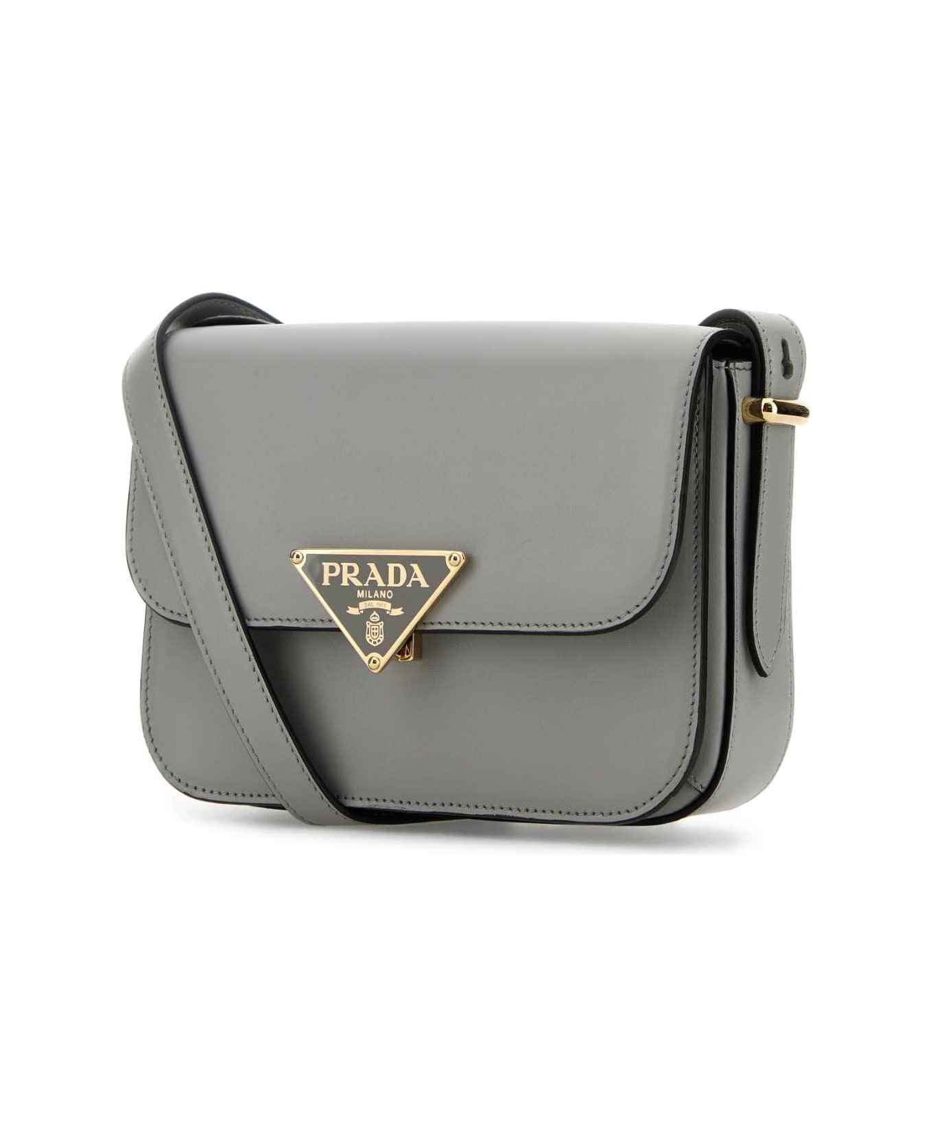 Prada Grey Leather Crossbody Bag - NUBEN