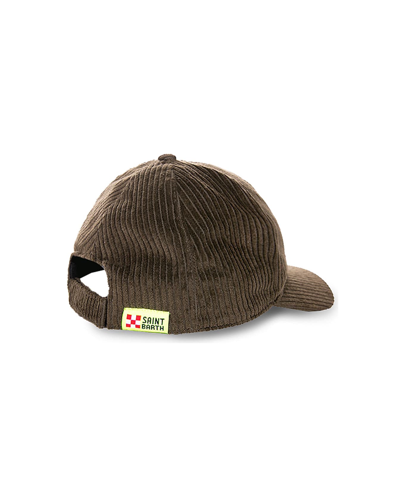 MC2 Saint Barth Olive Green Baseball Corduroy Cap Off Piste Embroidery - GREEN 帽子