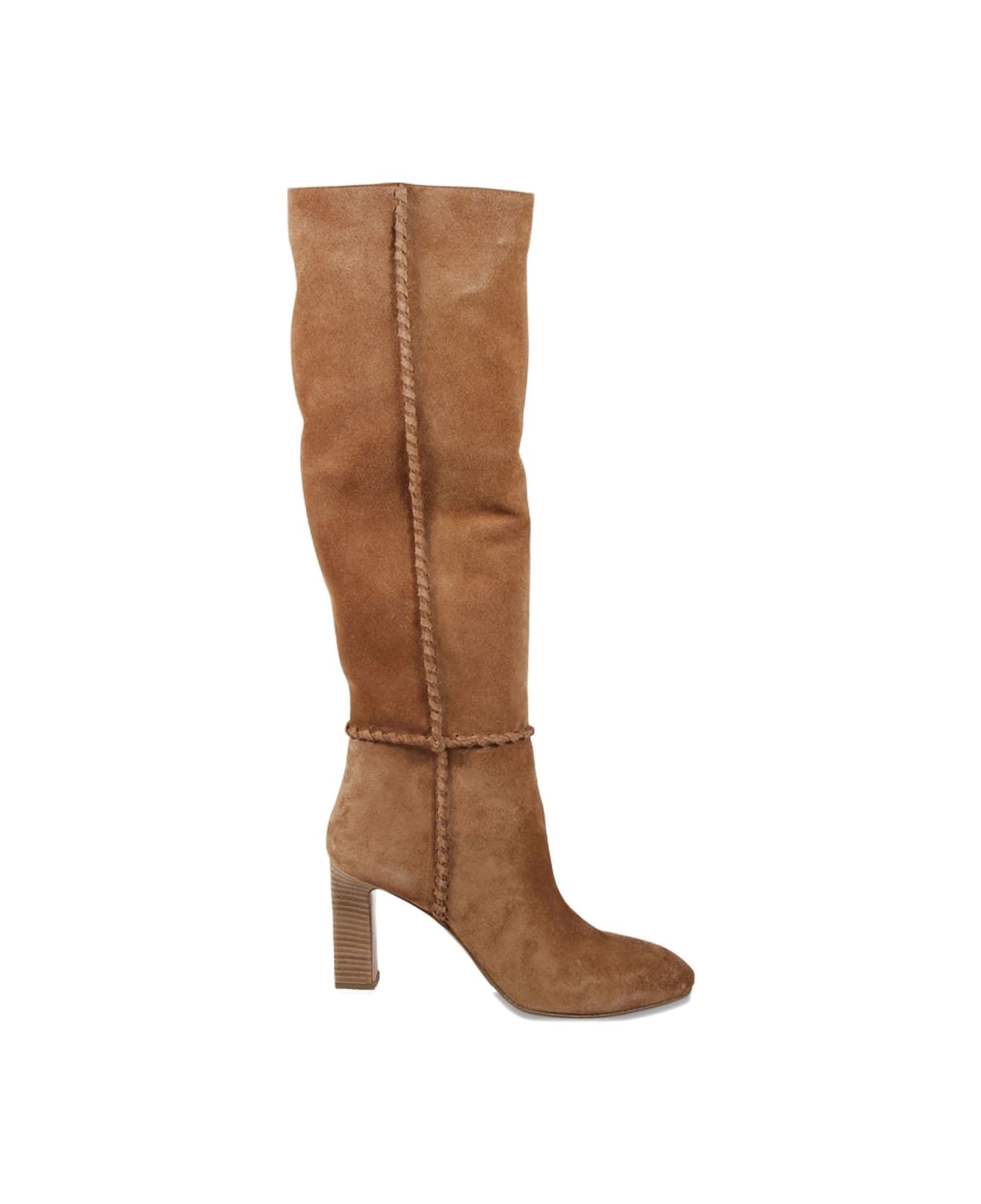 Aquazzura Boots With Woven Detail - Beige