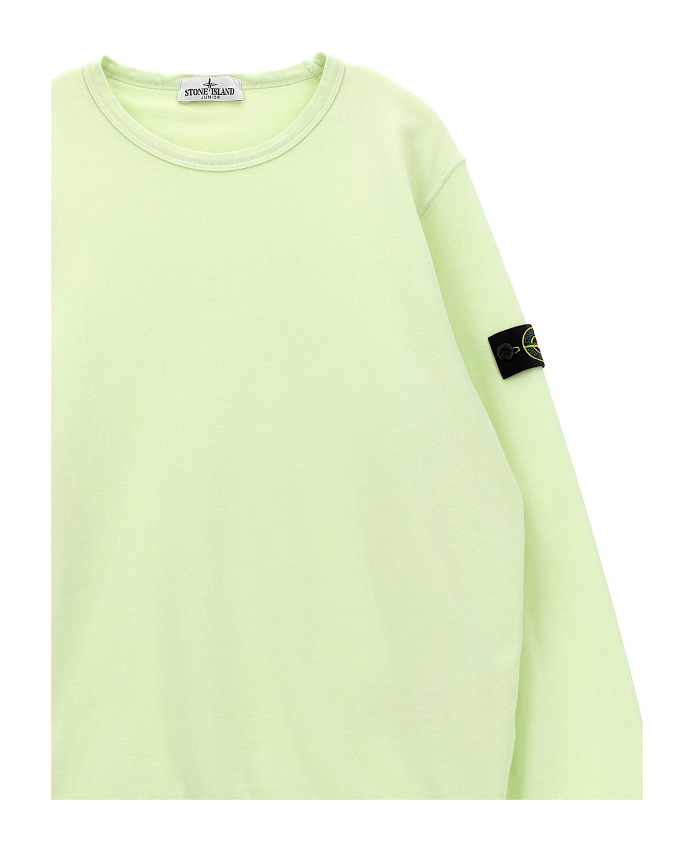 Stone Island Junior Logo Badge Sweatshirt - Green