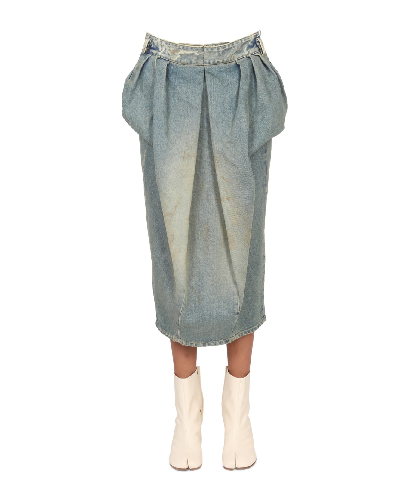 Maison Margiela Denim Ruffled Skirt - DENIM スカート