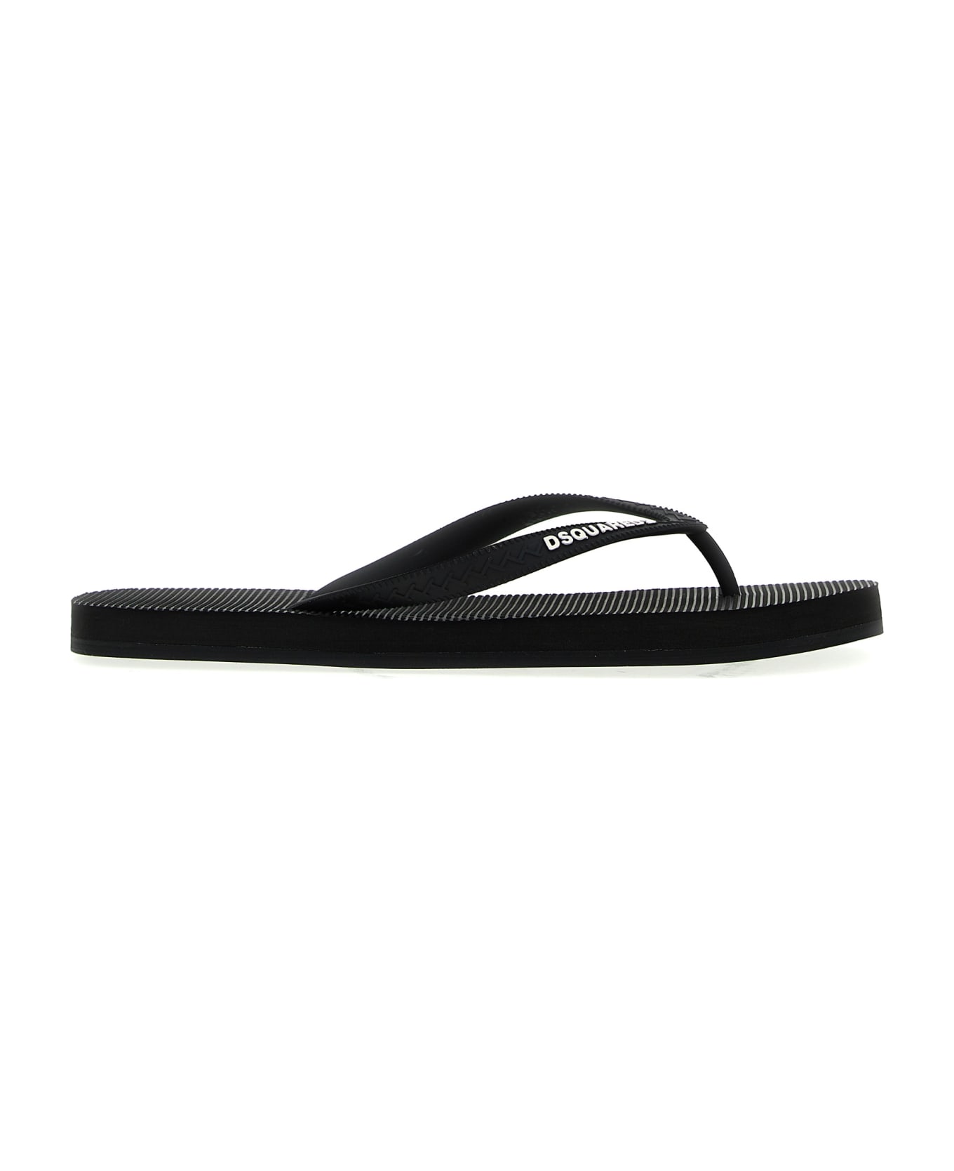 Dsquared2 Logo Thong Sandals - Black その他各種シューズ