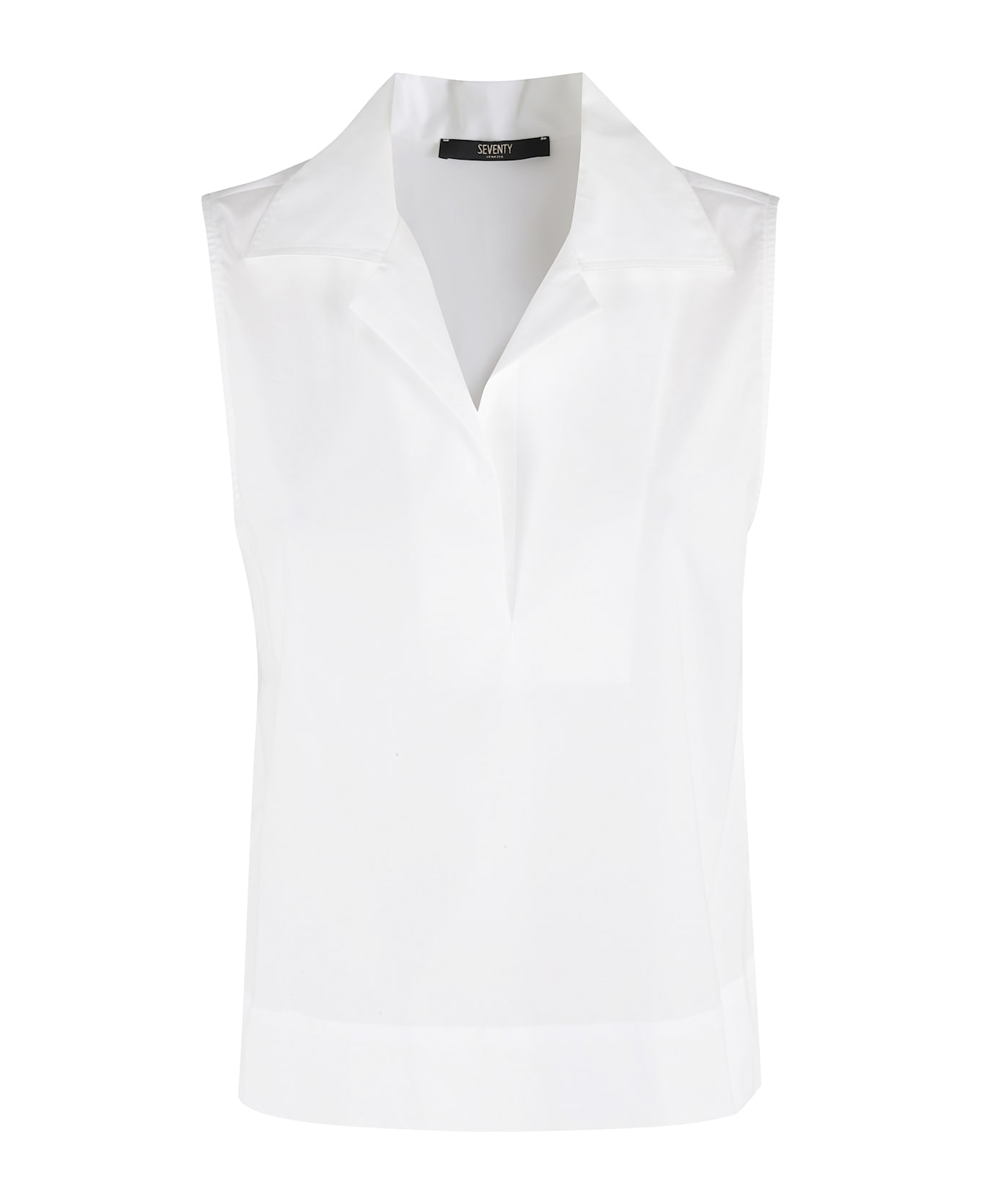 Seventy Top Popeline Fine Cotone Stretch - Bianco