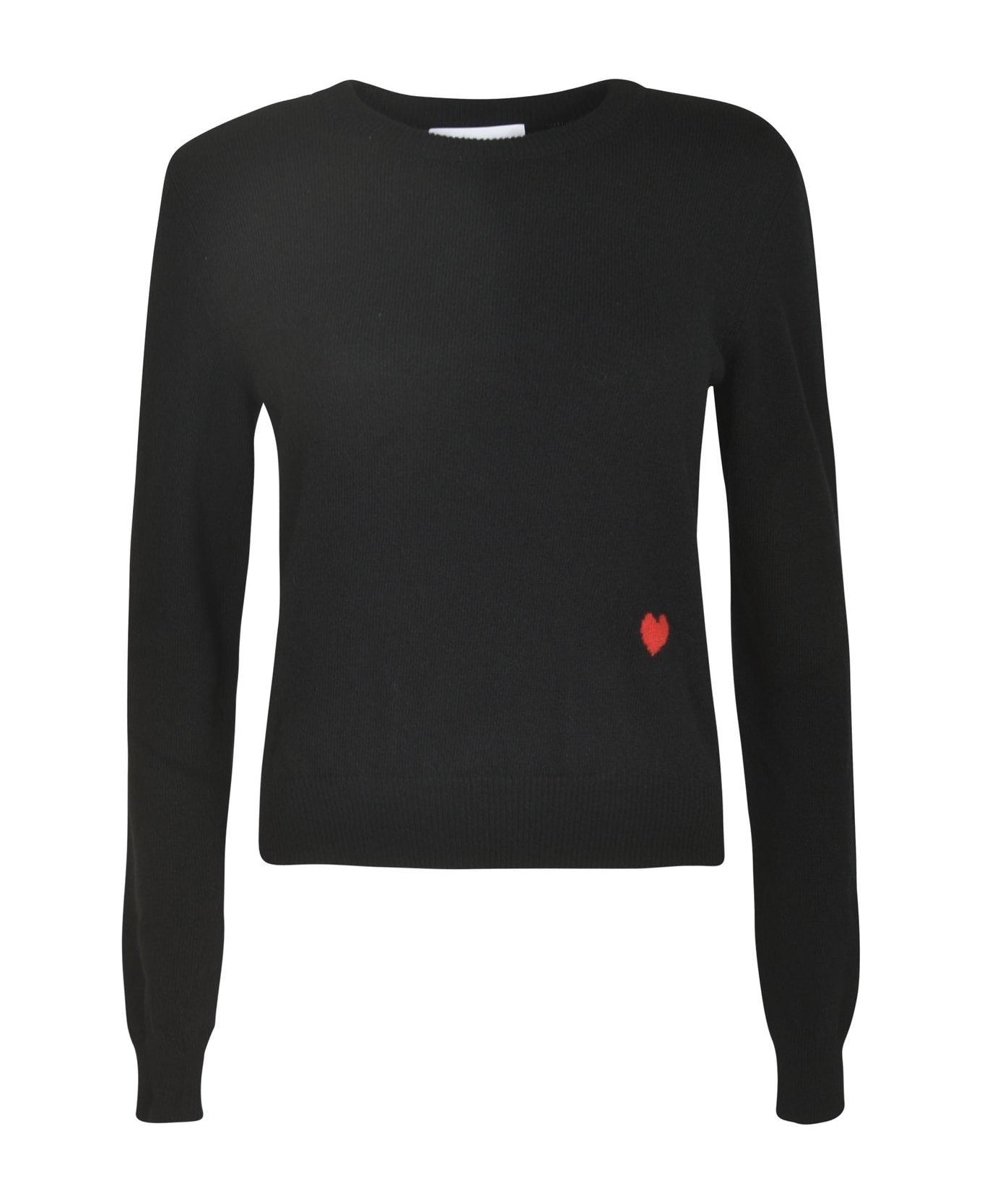 Moschino Heart-motif Knitted Jumper - Black